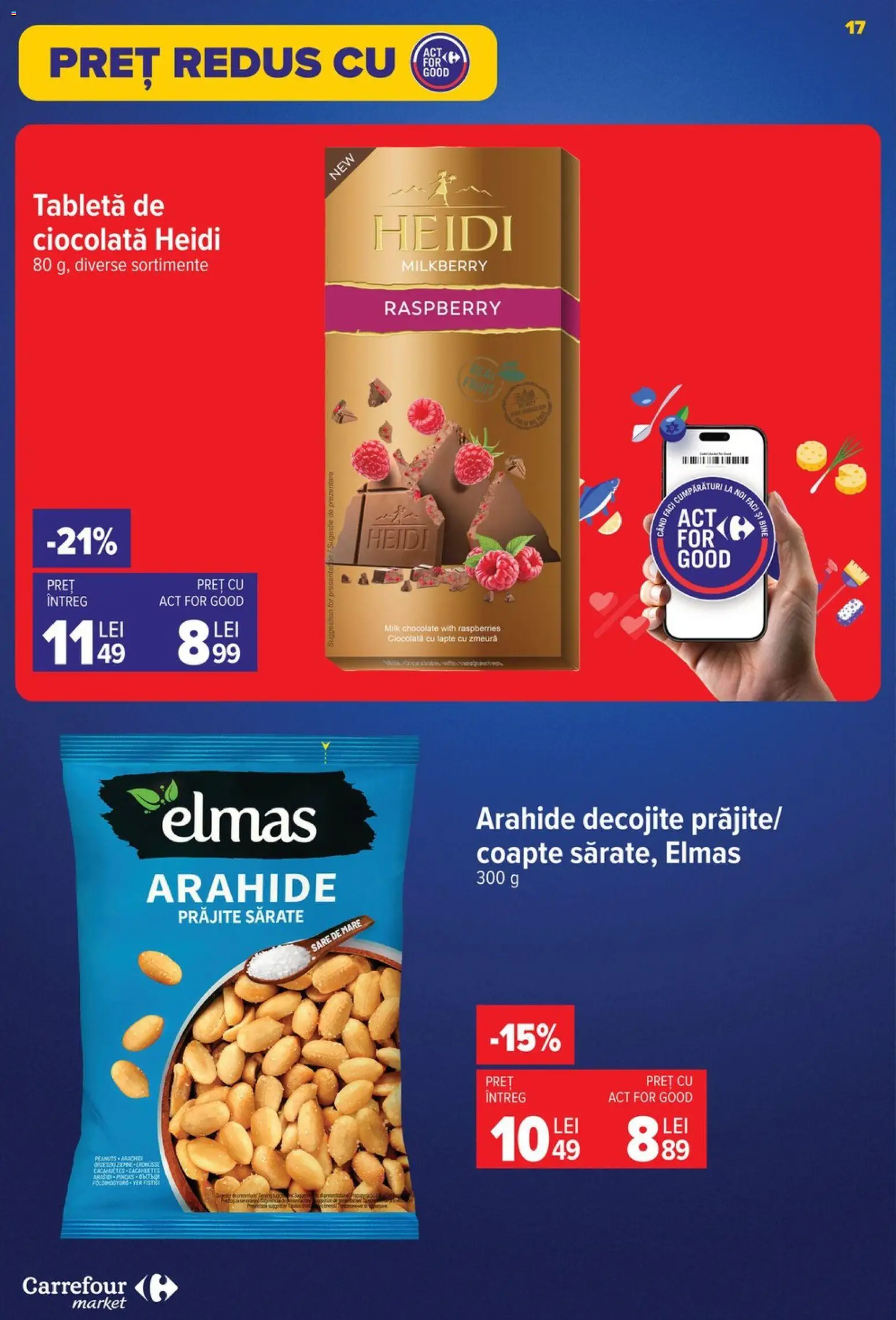 Catalog Carrefour 17 - 22 Iunie 2026 | Pagina 16 | Produse: Zmeură, Arahide, Lapte, Ciocolată