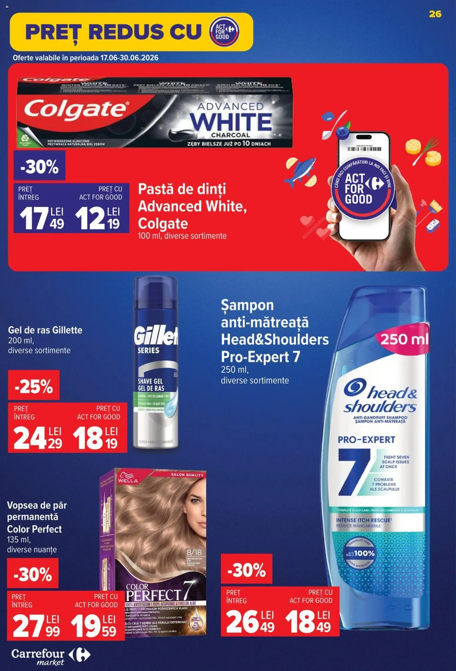 Catalog Carrefour 17 - 22 Iunie 2026 | Pagina 25 | Produse: Gel de ras, Vopsea, Pastă de dinți, Vopsea de păr