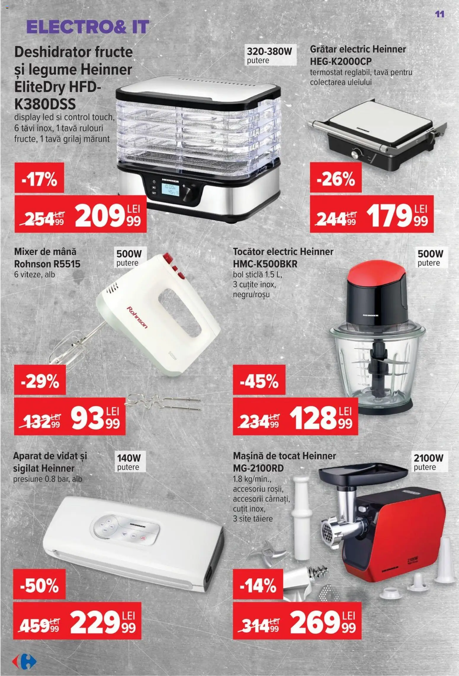 Catalog Carrefour 17 - 29 Iunie 2026 | Pagina 13 | Produse: Mașină de tocat, Bol, Grătar, Legume