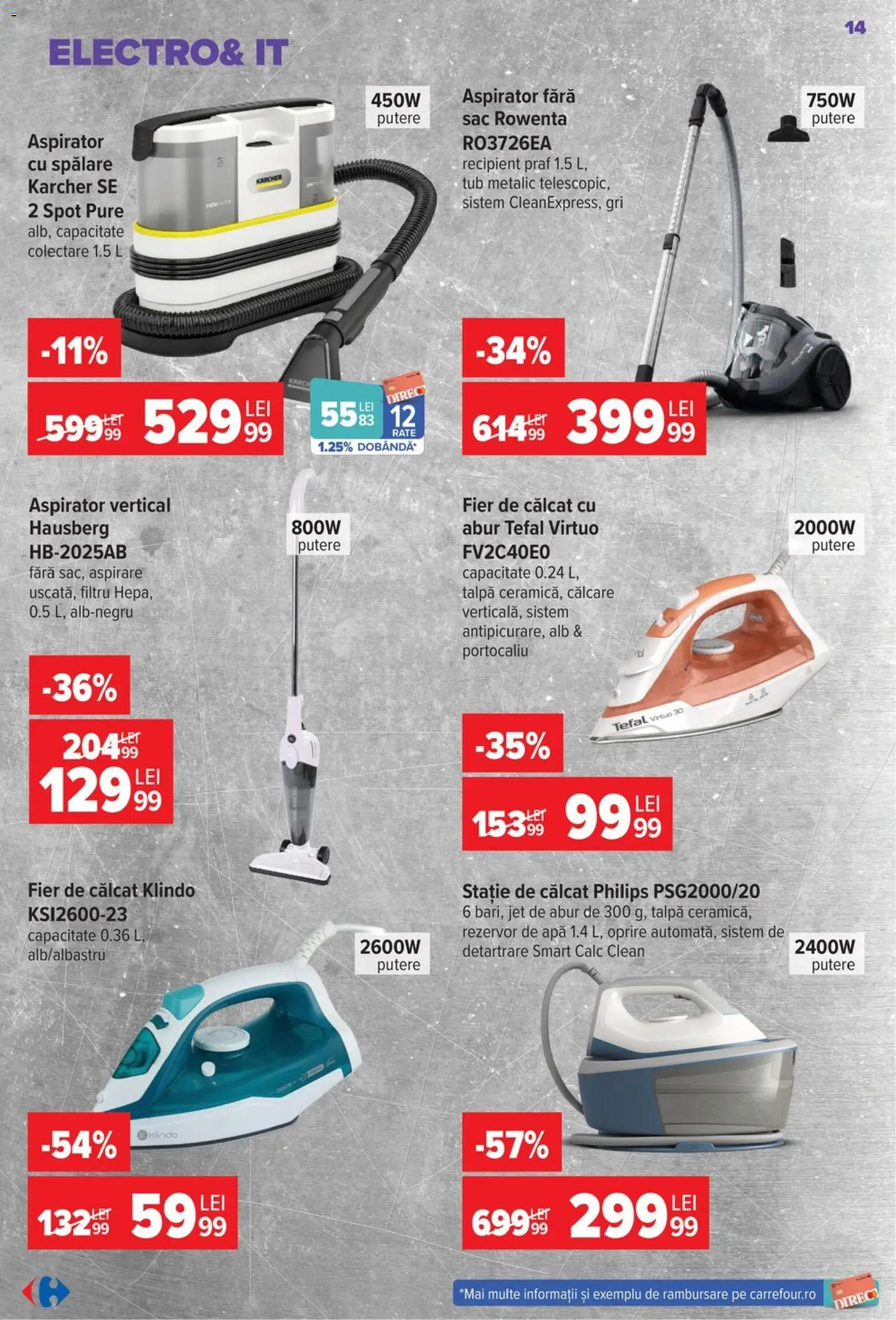 Catalog Carrefour 17 - 29 Iunie 2026 | Pagina 16 | Produse: Enginar, Fier de călcat, Aspirator, Apă