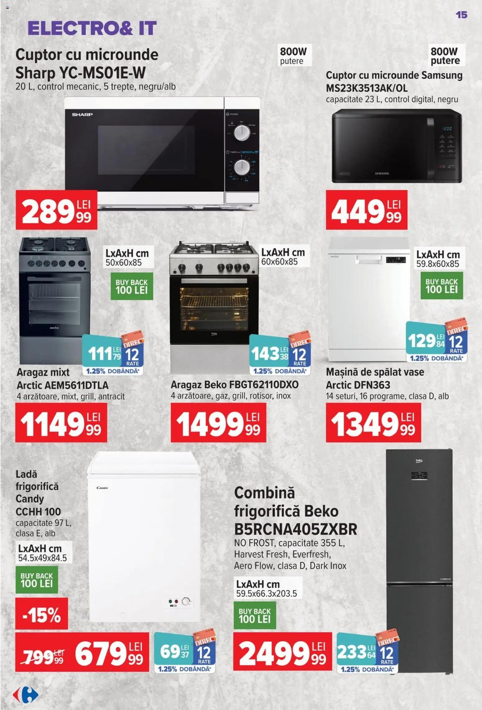 Catalog Carrefour 17 - 29 Iunie 2026 | Pagina 17 | Produse: Mașină De Spălat, Cuptor, Cuptor Cu Microunde, Aragaz