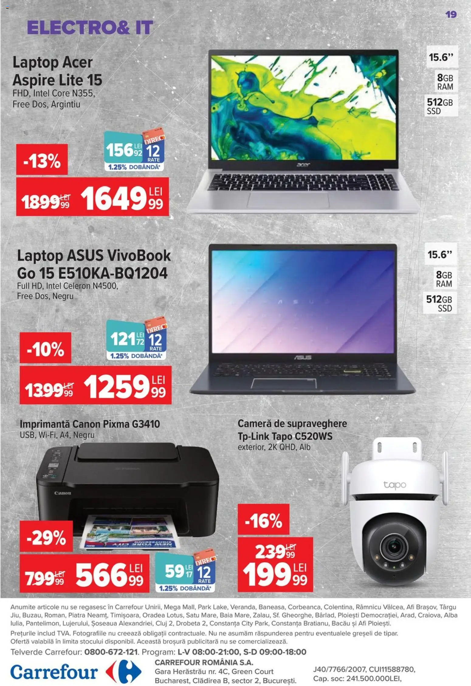 Catalog Carrefour 17 - 29 Iunie 2026 | Pagina 21 | Produse: Laptop, Imprimantă, Cameră