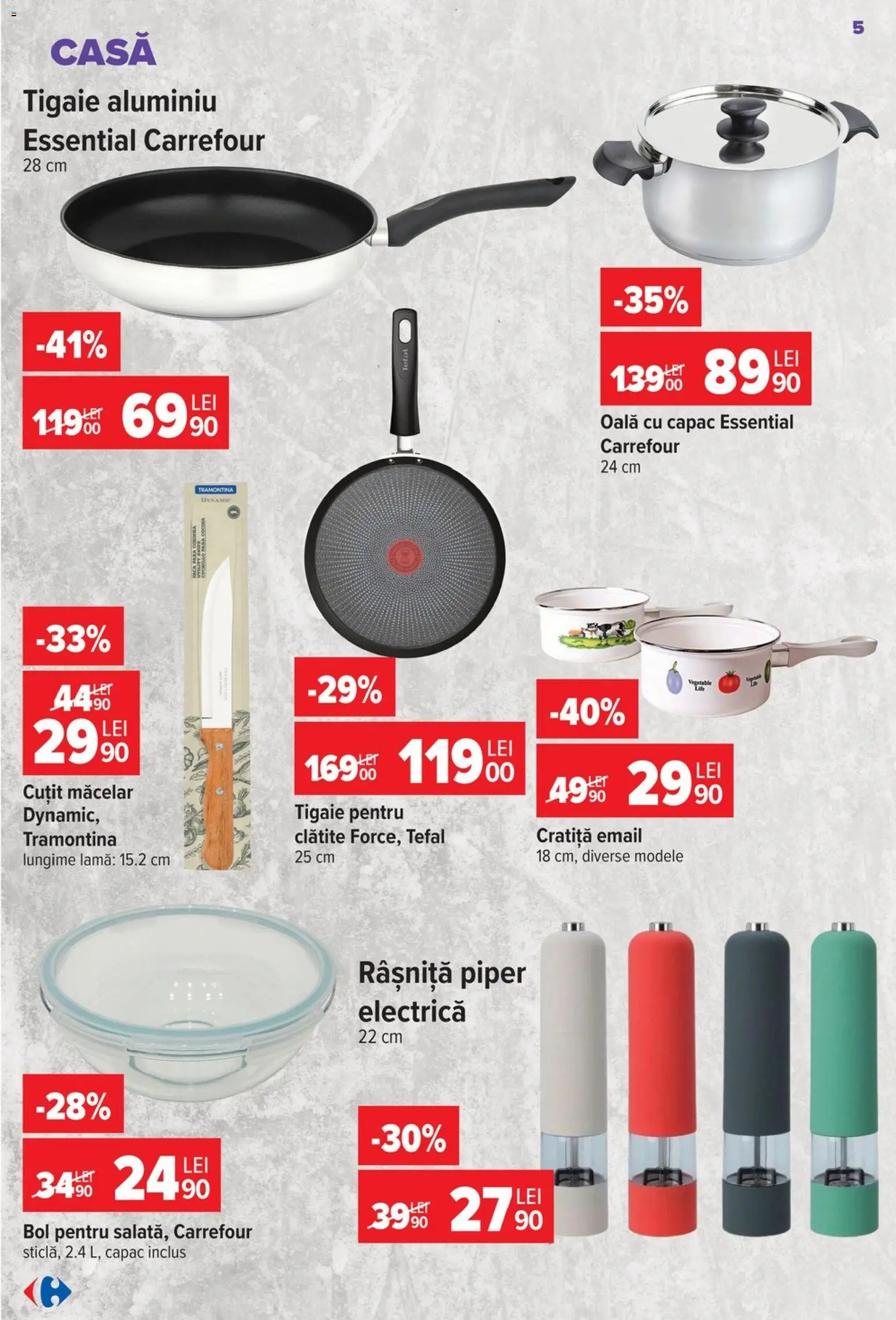 Catalog Carrefour 17 - 29 Iunie 2026 | Pagina 6 | Produse: Tigaie, Cratiță, Oală, Piper