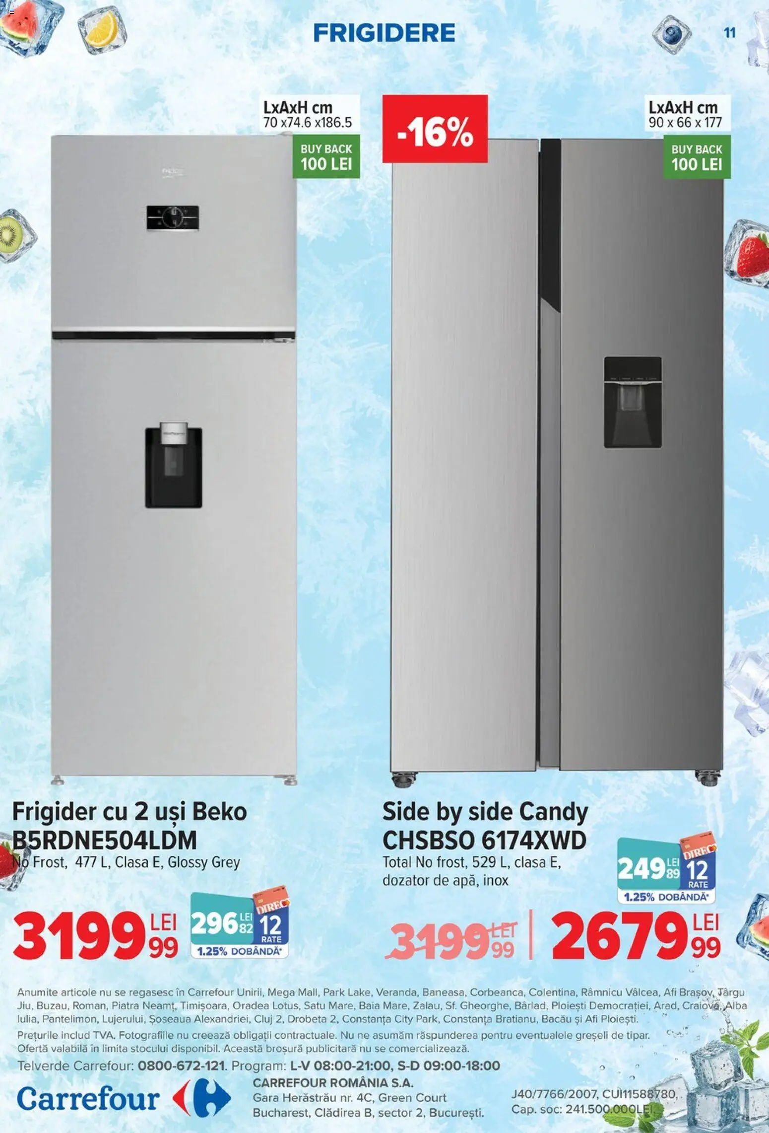 Catalog Carrefour 17 Iunie - 13 Iulie 2026 | Pagina 11 | Produse: Frigider