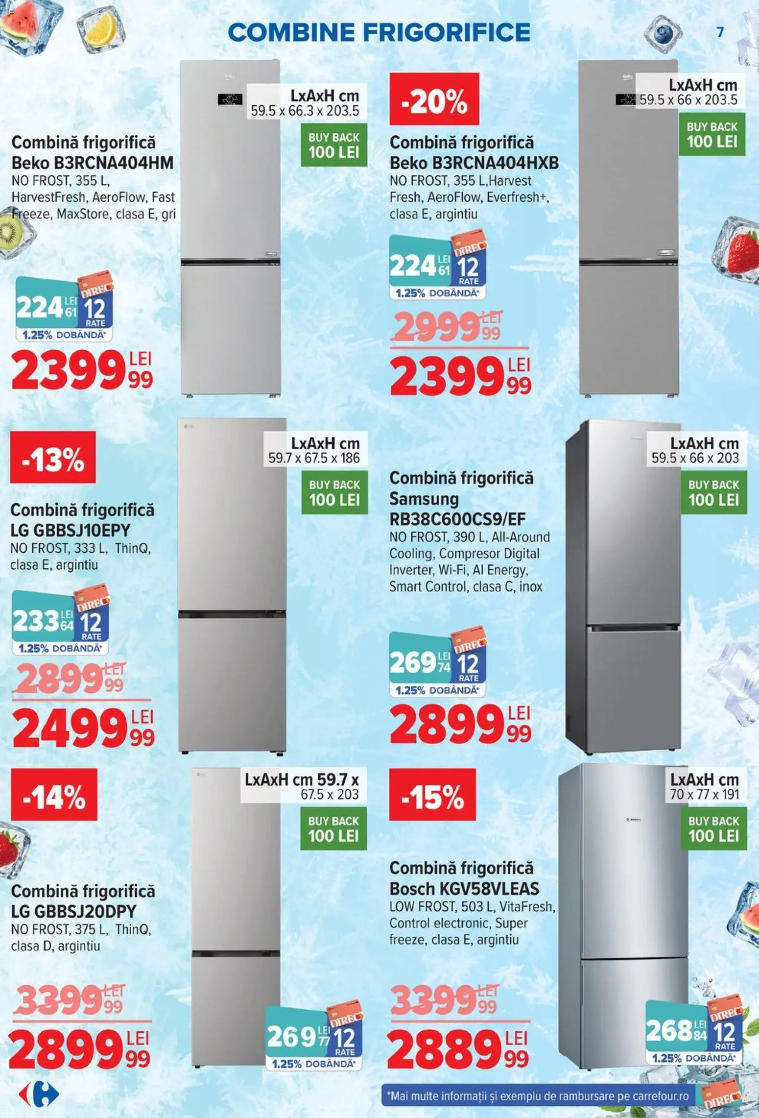 Catalog Carrefour 17 Iunie - 13 Iulie 2026 | Pagina 7 | Produse: Combină frigorifică