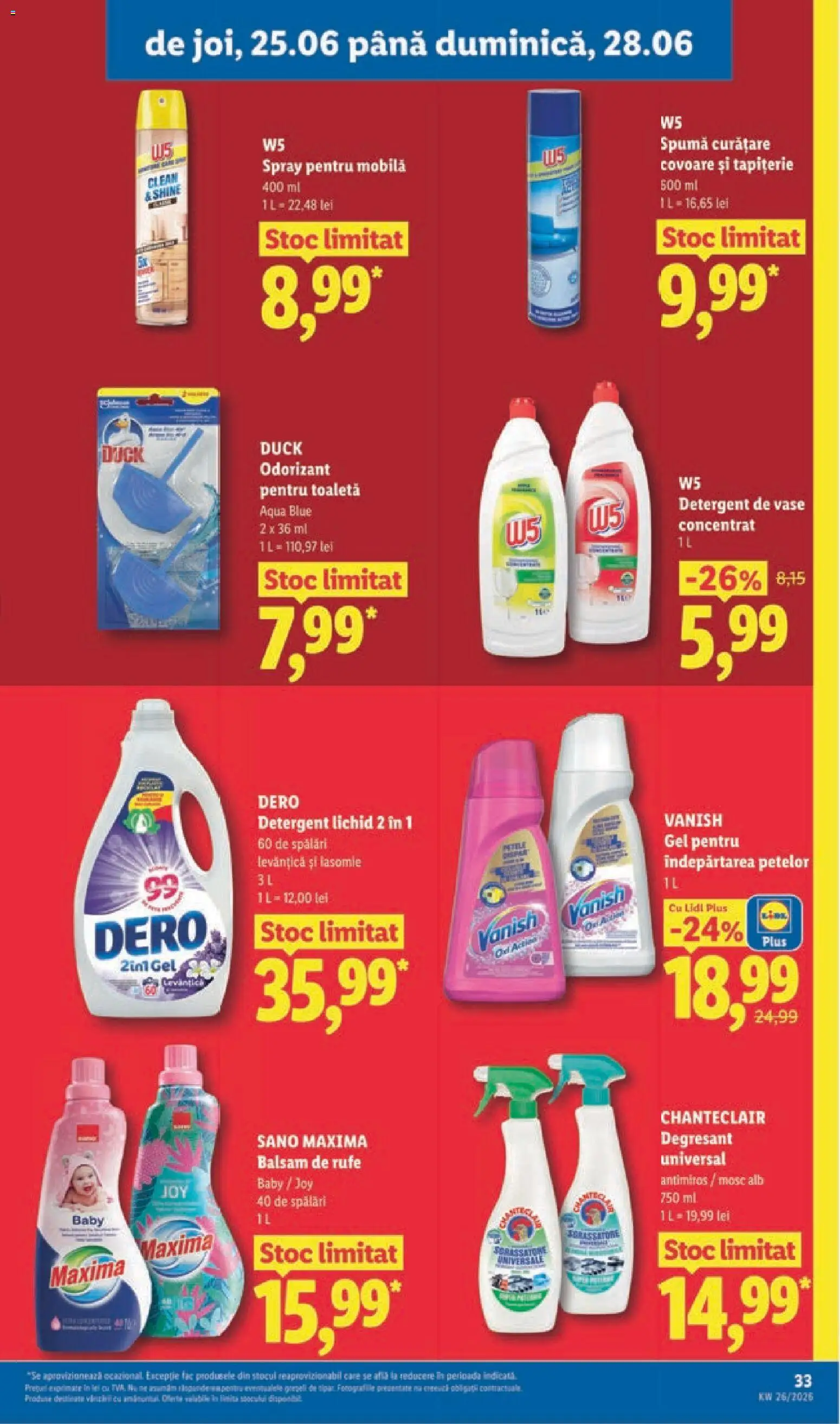 Catalog LIDL 22 - 27 Iunie 2026 | Pagina 33 | Produse: Balsam, Detergent, Balsam de rufe, Çelik Mama ve Su Kabı