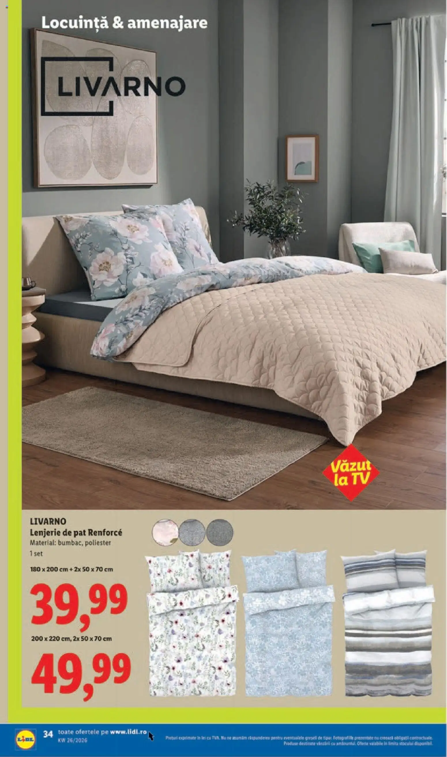 Catalog LIDL 22 - 27 Iunie 2026 | Pagina 34 | Produse: Pat, Lenjerie de pat