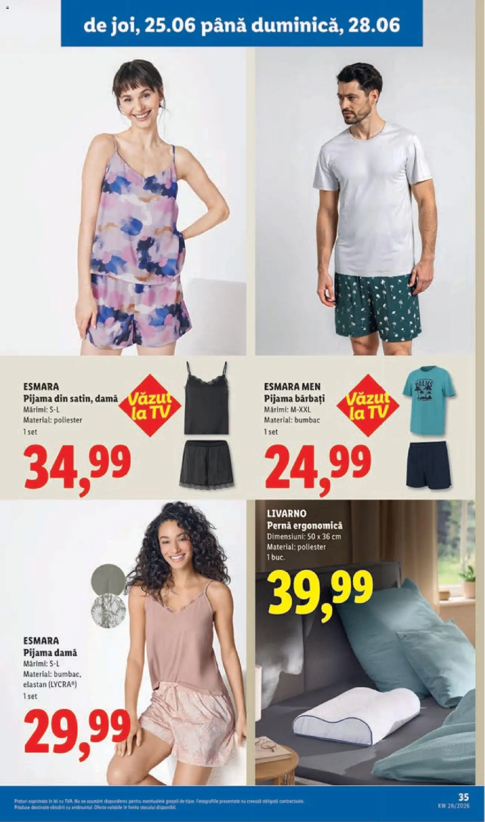 Catalog LIDL 22 - 27 Iunie 2026 | Pagina 35 | Produse: Pernă, Pijamale