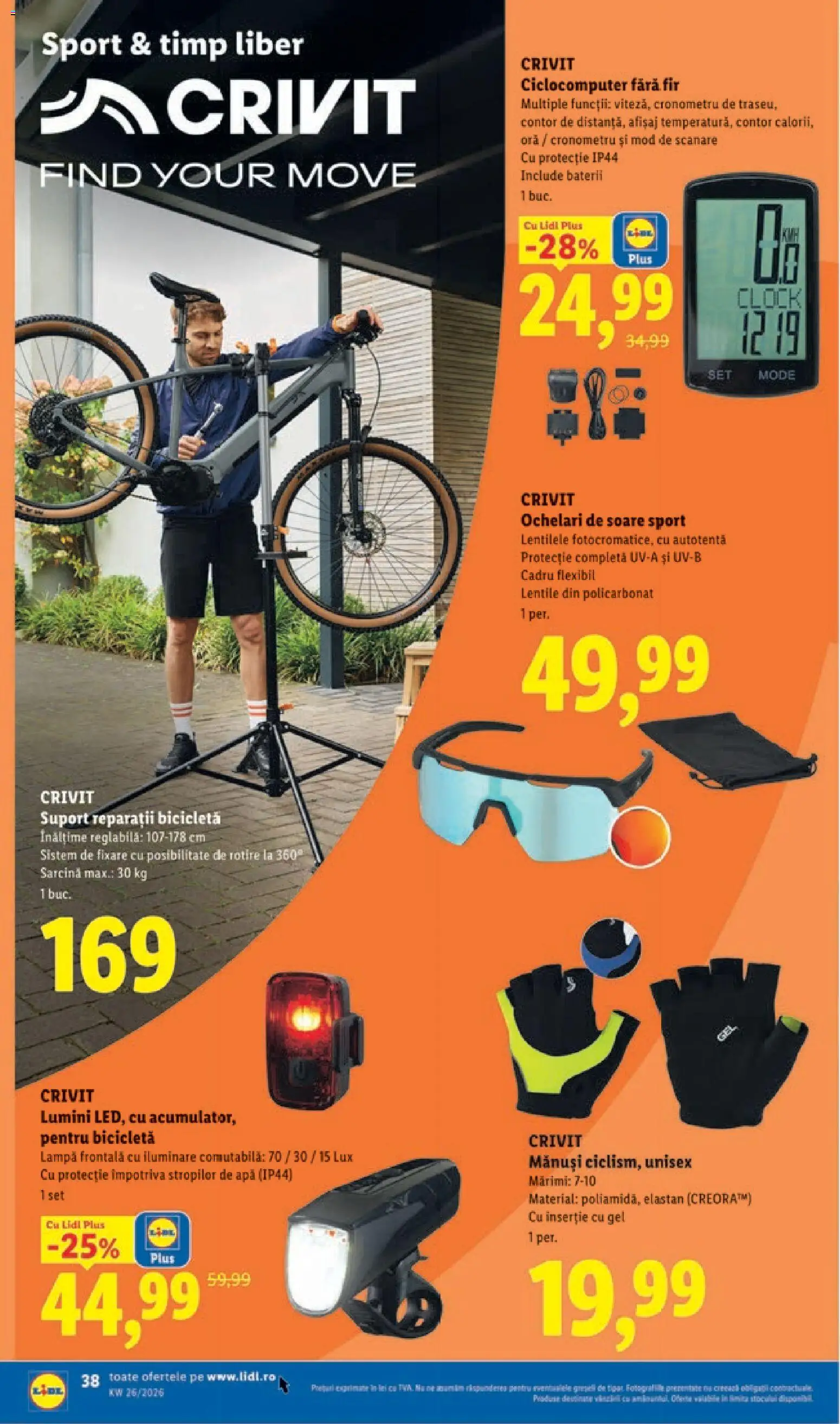 Catalog LIDL 22 - 27 Iunie 2026 | Pagina 38 | Produse: Mănuși, Ochelari, Ochelari de soare, Baterii