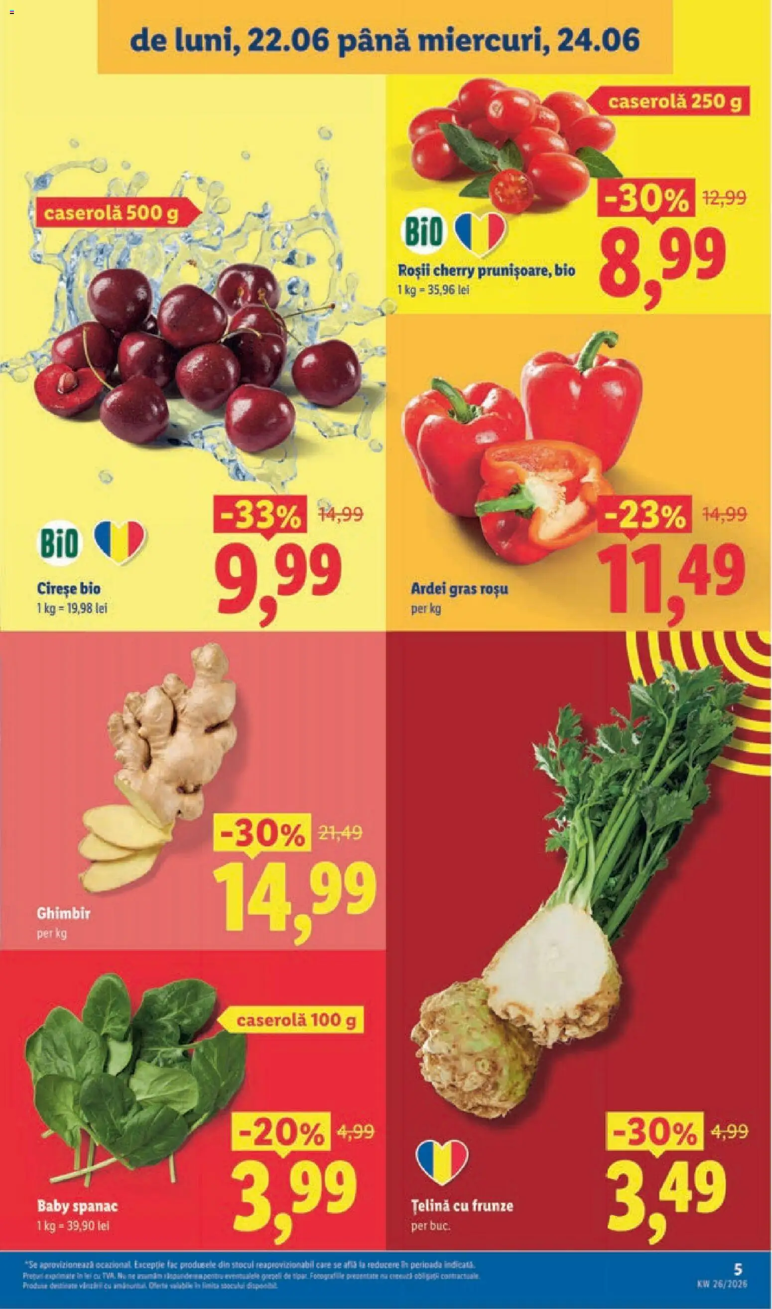 Catalog LIDL 22 - 27 Iunie 2026 | Pagina 5 | Produse: Şerit ödül, Țelină, Ardei, Cireșe