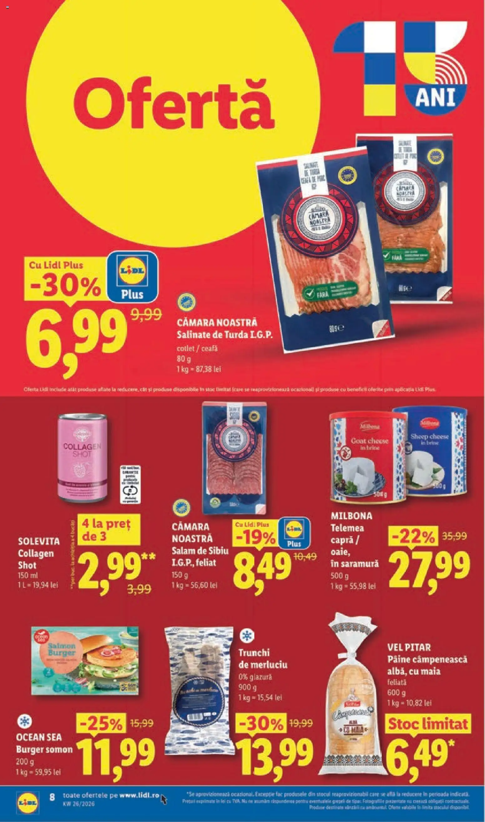 Catalog LIDL 22 - 27 Iunie 2026 | Pagina 8 | Produse: Lait de coco, Pâine, Salam, Burger