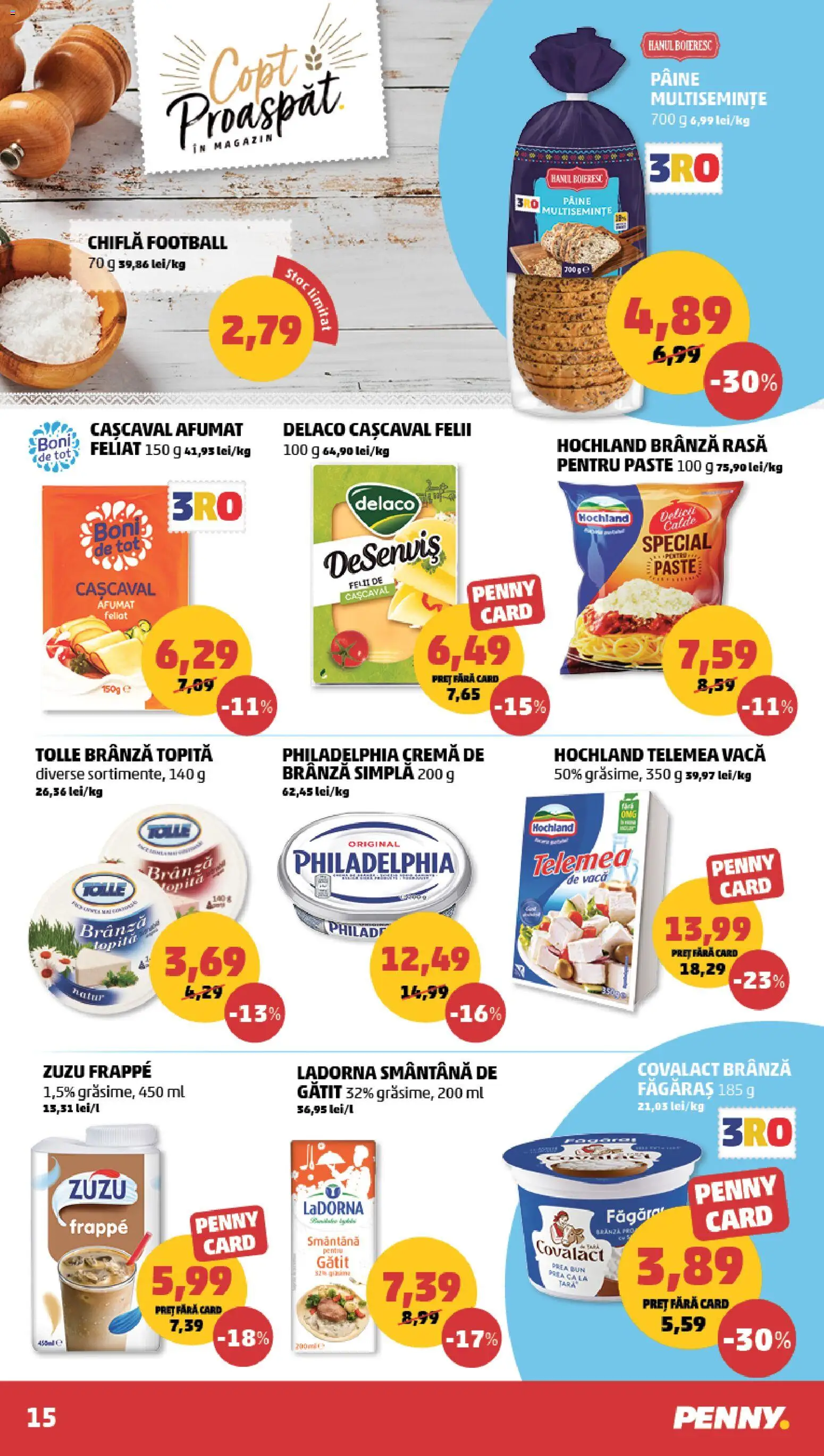 Catalog PENNY Market 17 - 22 Iunie 2026 | Pagina 15 | Produse: Light Kedi Konservesi, Brânză, Paste, Smântână
