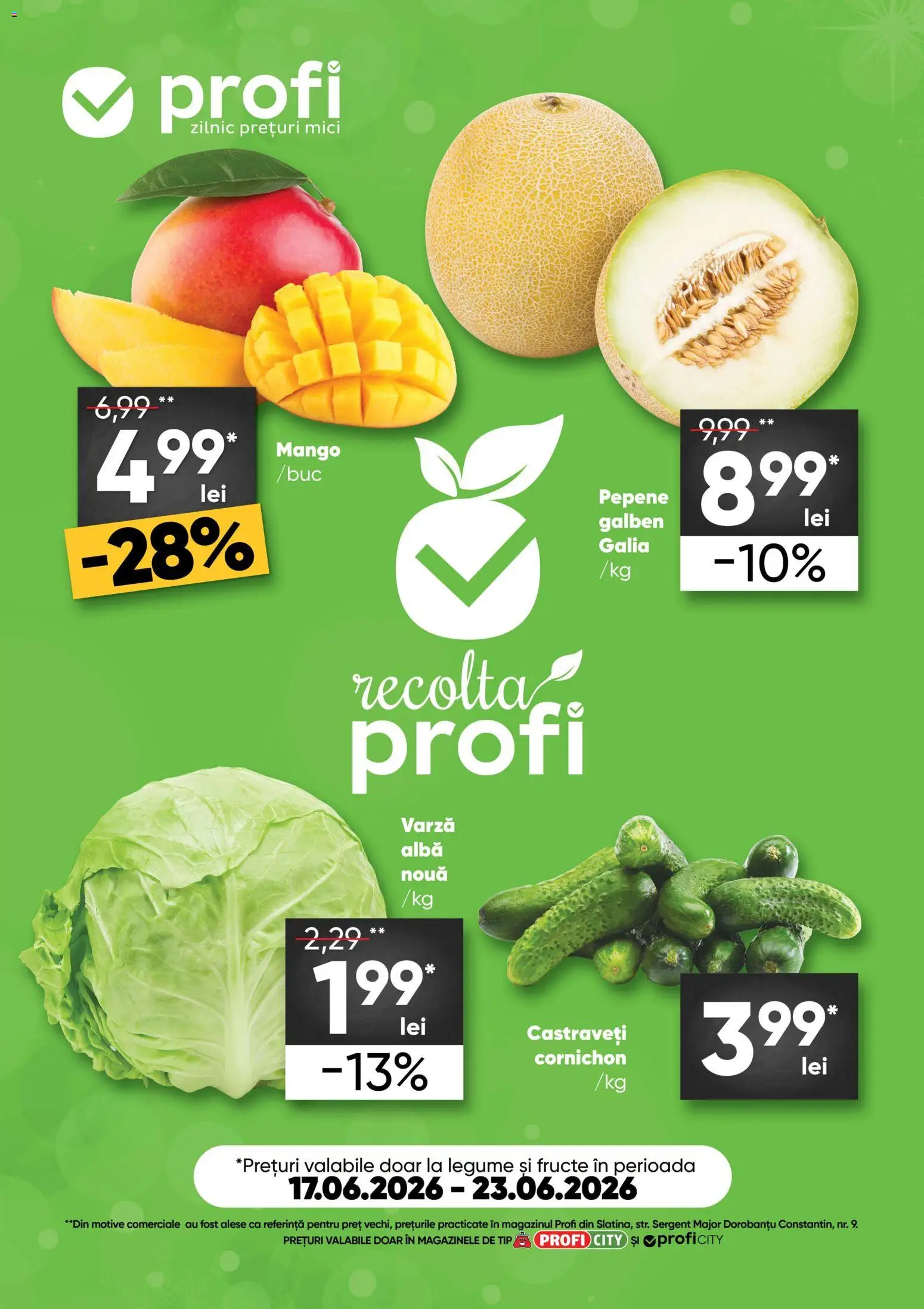 Catalog Profi 17 - 22 Iunie 2026 | Pagina 1 | Produse: Mici, Legume, Fructe, Mango