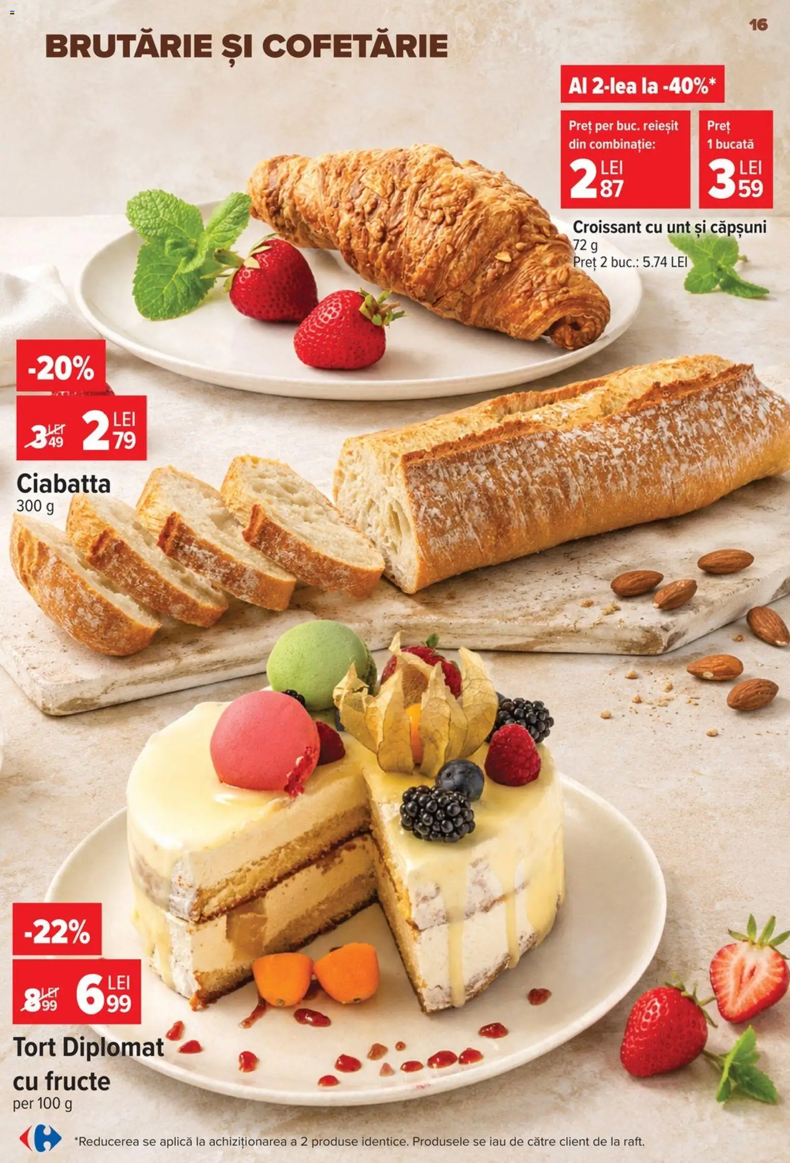 Catalog Carrefour 24 - 29 Iunie 2026 | Pagina 16 | Produse: Tort, Unt, Căpșuni, Fructe