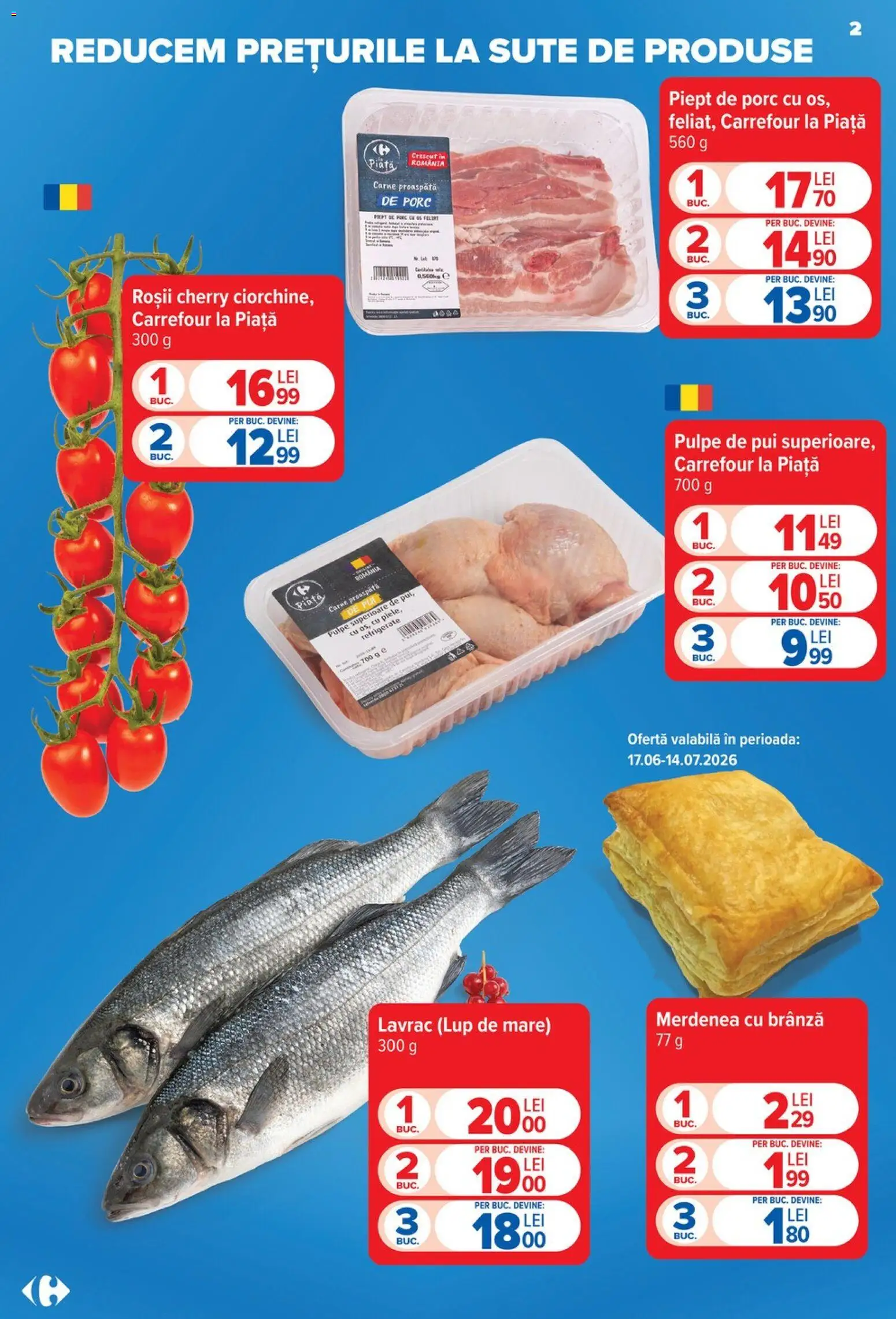 Catalog Carrefour 24 - 29 Iunie 2026 | Pagina 2 | Produse: Hacıyatmaz Kedi Oyuncağı, Brânză, Roșii