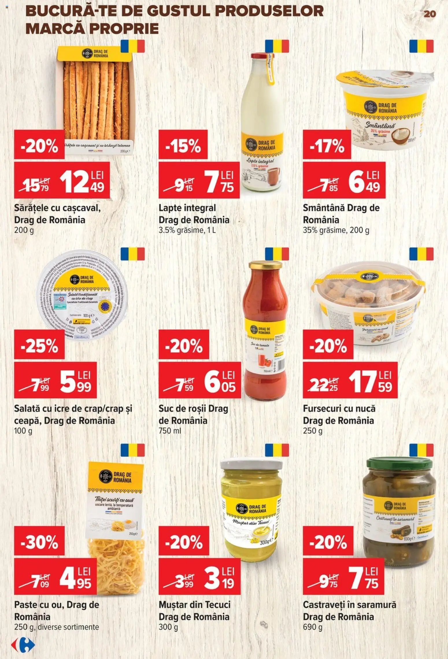 Catalog Carrefour 24 - 29 Iunie 2026 | Pagina 20 | Produse: Suc, Smântână, Castraveți, Salată