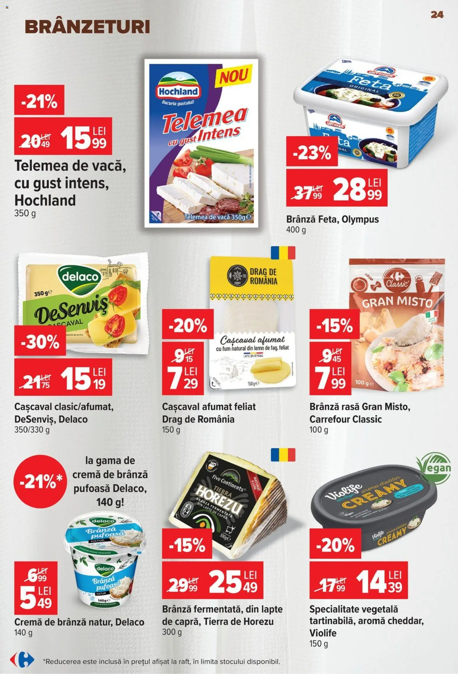 Catalog Carrefour 24 - 29 Iunie 2026 | Pagina 24 | Produse: Lapte, Brânză, Cremă, Cremă de brânză