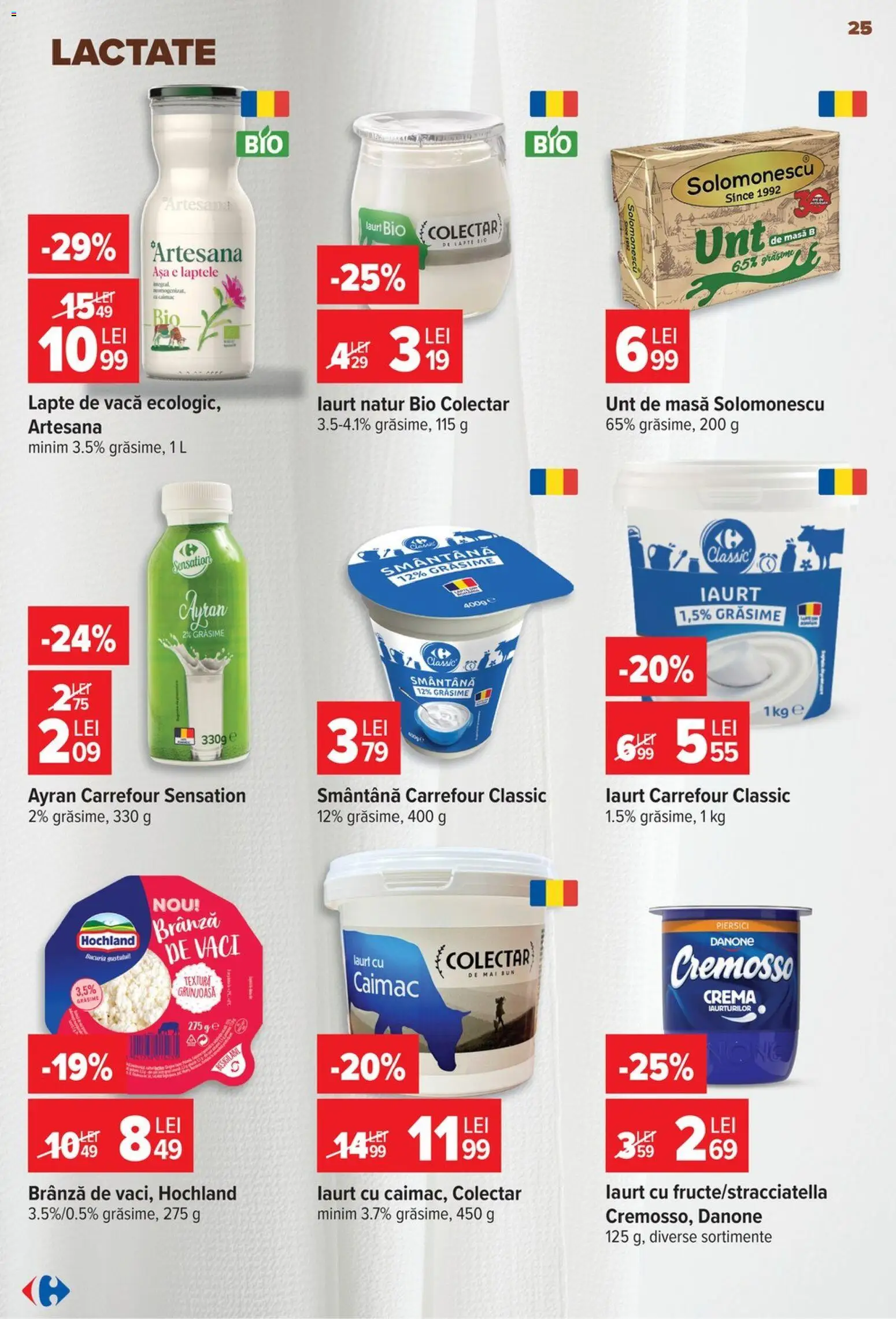Catalog Carrefour 24 - 29 Iunie 2026 | Pagina 25 | Produse: Şerit ödül, Masă, Lapte, Brânză