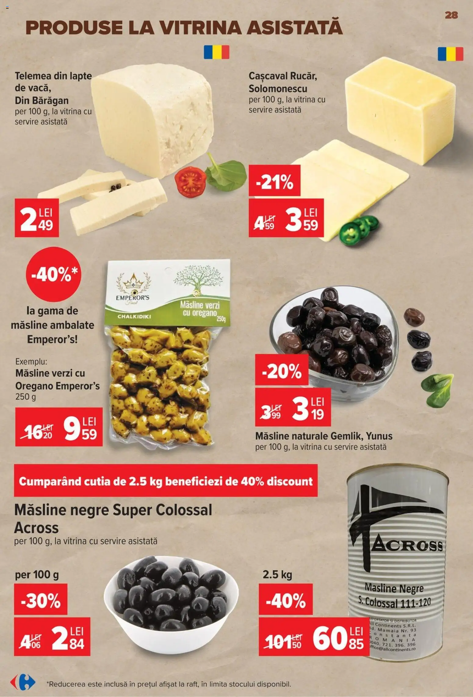 Catalog Carrefour 24 - 29 Iunie 2026 | Pagina 28 | Produse: Hijyenik ped, Cașcaval, Măsline, Lapte