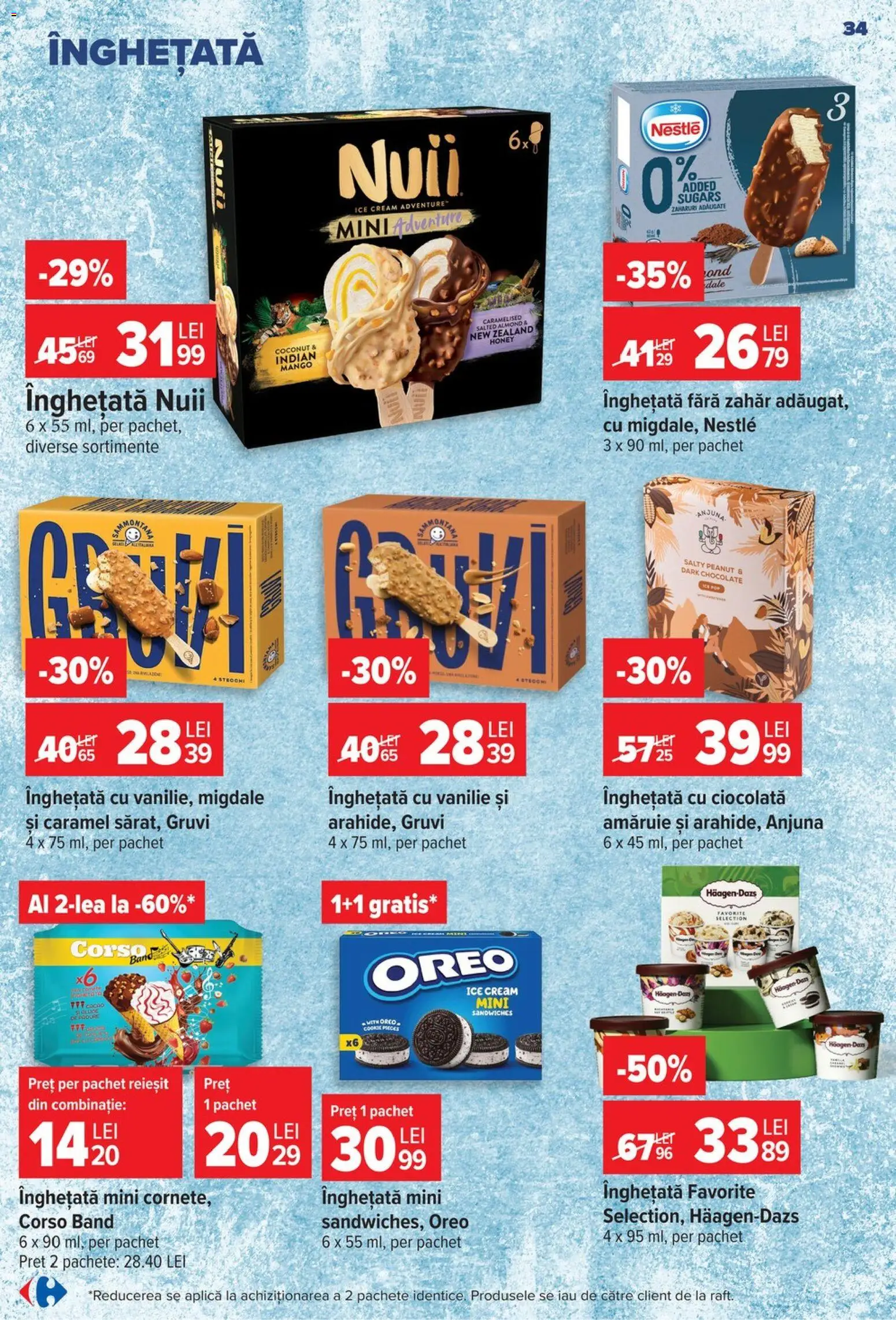 Catalog Carrefour 24 - 29 Iunie 2026 | Pagina 34 | Produse: Dale, Înghețată, Zahăr, Mango