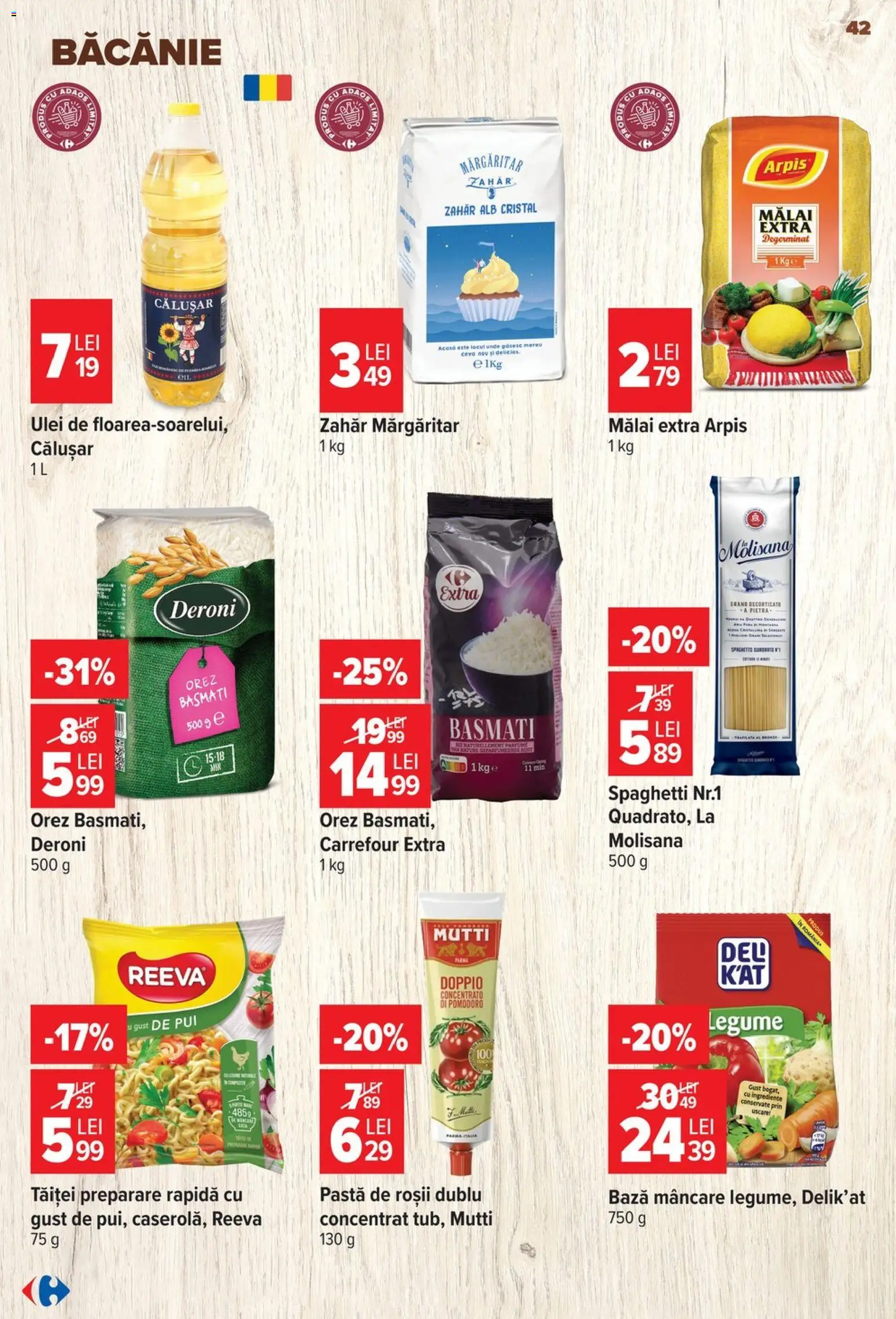 Catalog Carrefour 24 - 29 Iunie 2026 | Pagina 42 | Produse: Ulei, Roșii, Orez, Zahăr