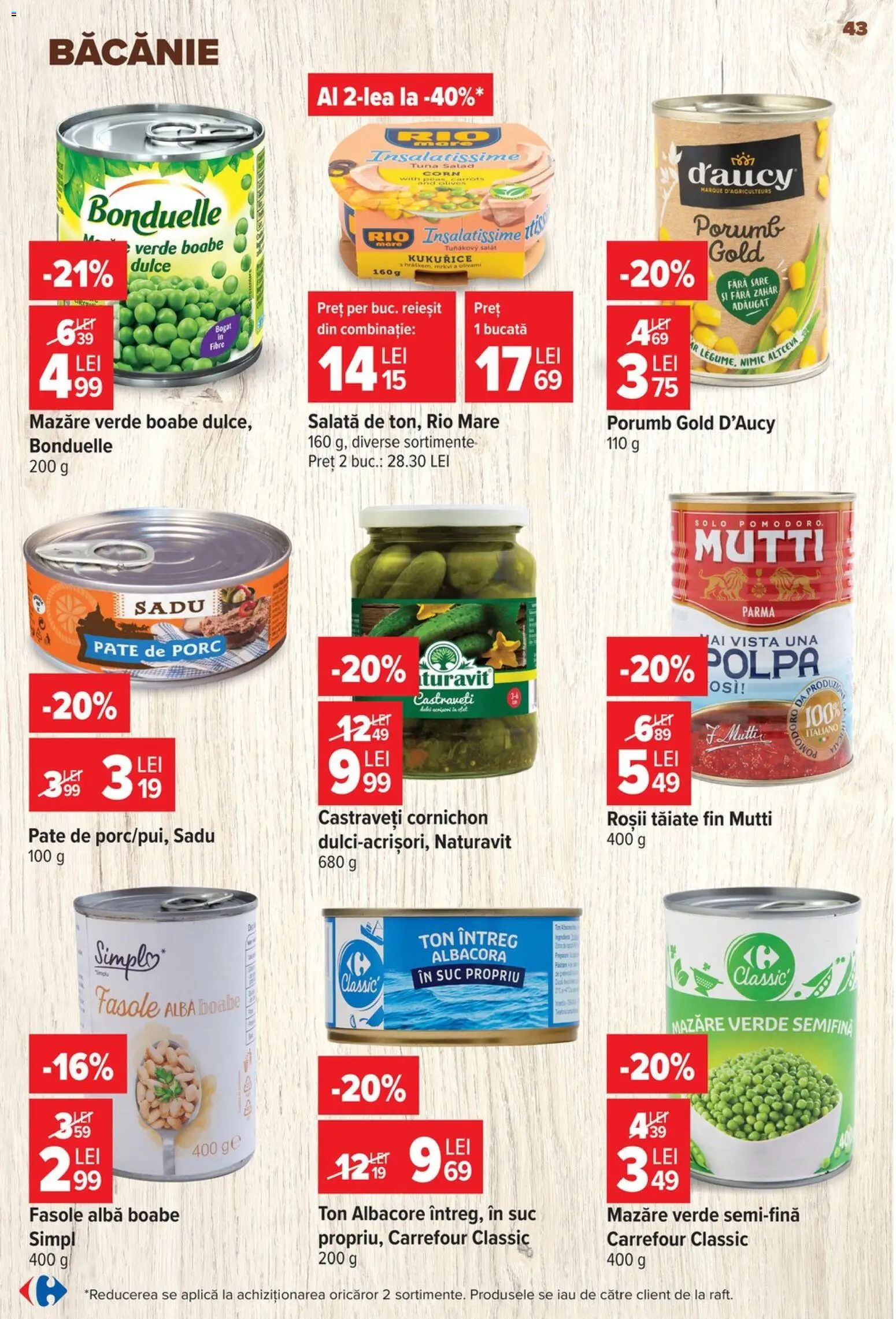 Catalog Carrefour 24 - 29 Iunie 2026 | Pagina 43 | Produse: Pate, Roșii, Porumb, Fasole albă