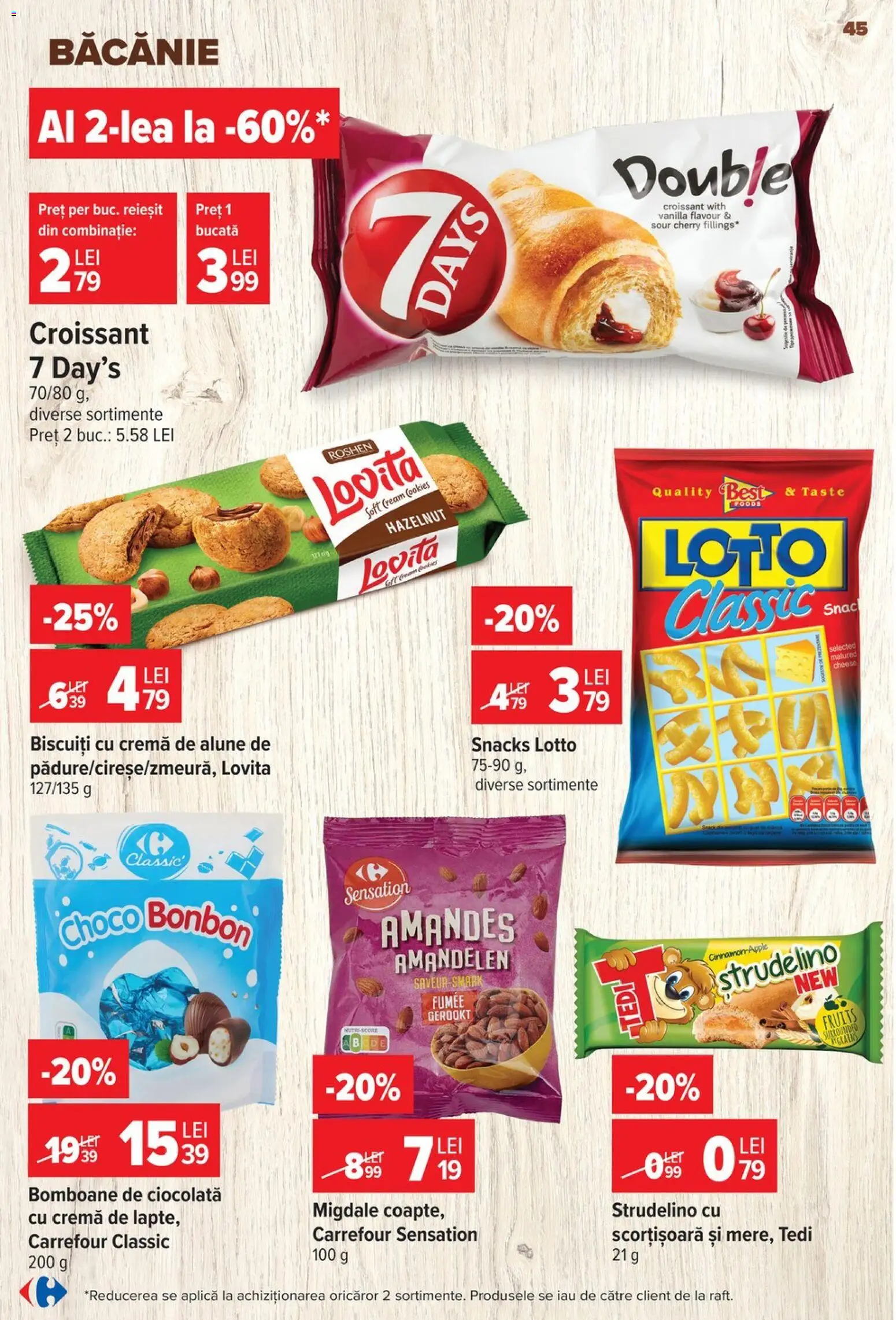Catalog Carrefour 24 - 29 Iunie 2026 | Pagina 45 | Produse: Migdale, Alune, Ciocolată, Biscuiți