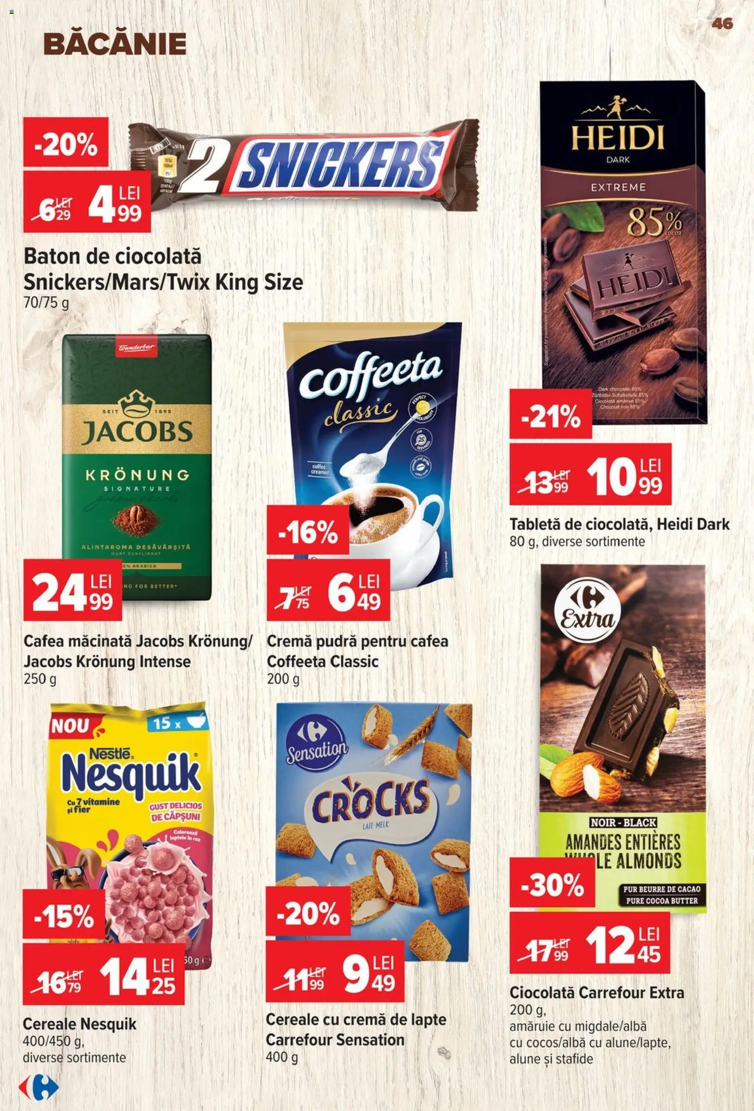 Catalog Carrefour 24 - 29 Iunie 2026 | Pagina 46 | Produse: Tabletă, Pudră, Ciocolată, Cacao