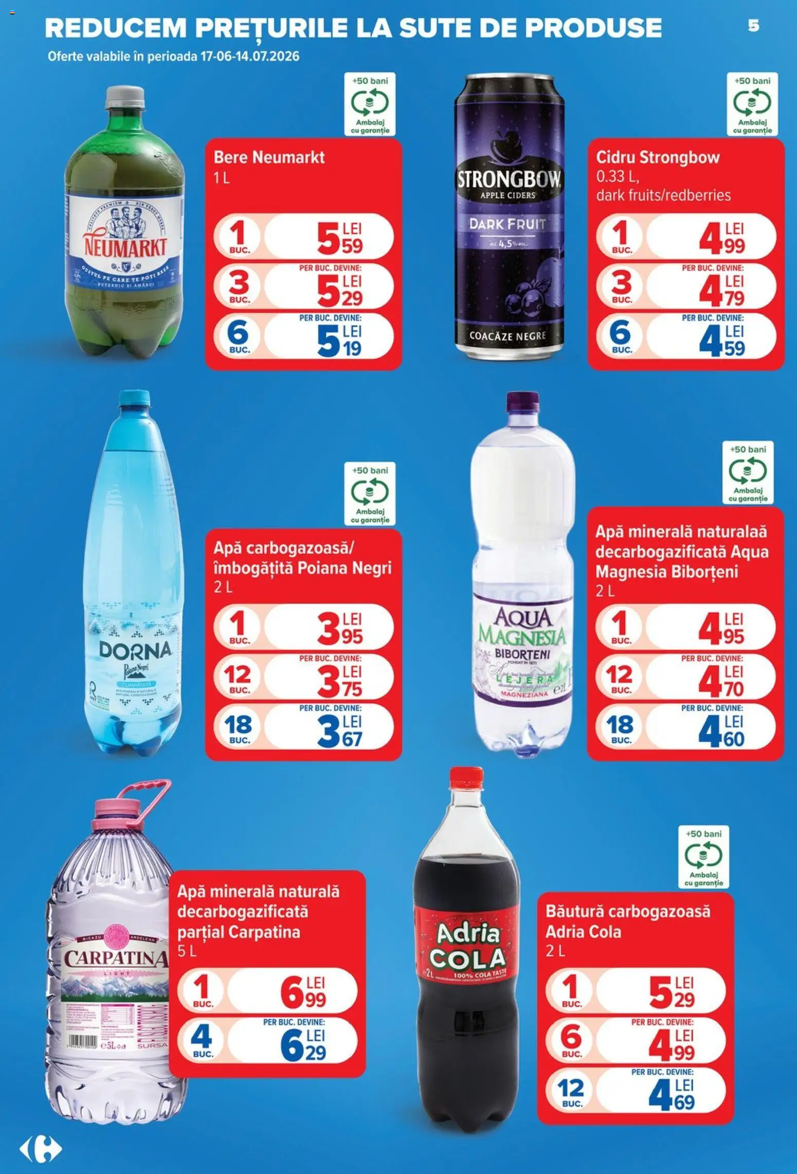 Catalog Carrefour 24 - 29 Iunie 2026 | Pagina 5 | Produse: Yazı tahtası kalemi, Apple, Bere, Apă