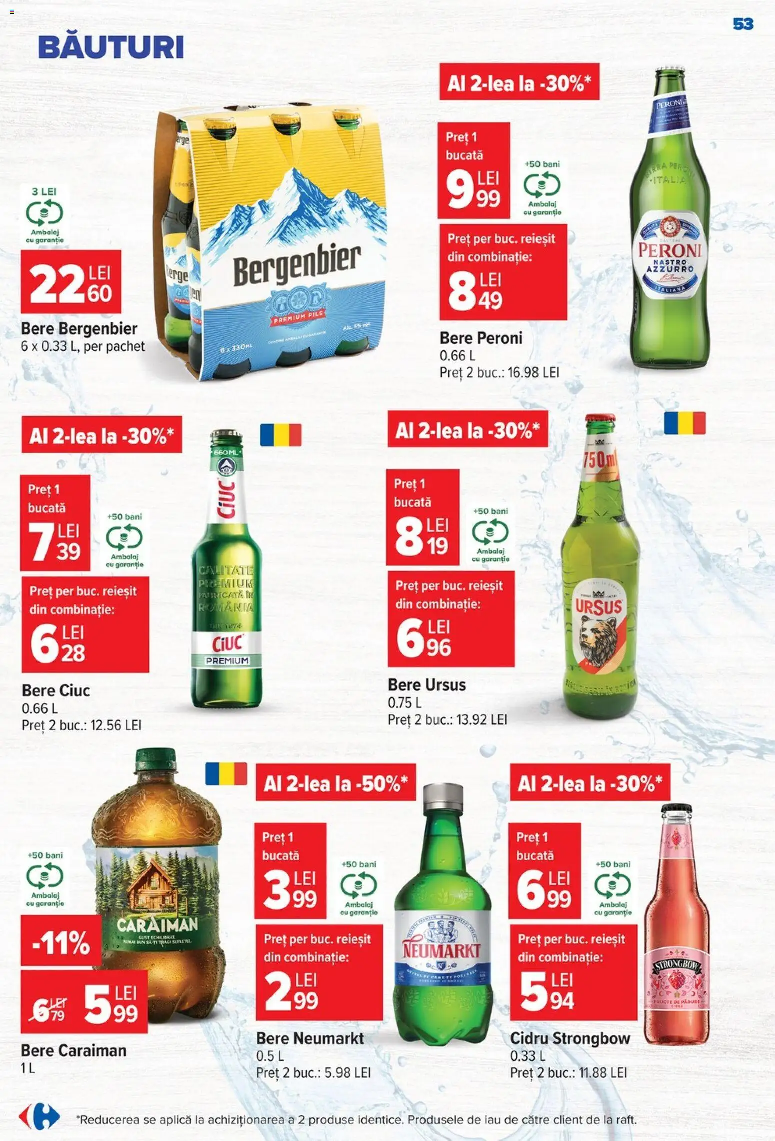 Catalog Carrefour 24 - 29 Iunie 2026 | Pagina 53 | Produse: Bere, Plastik Kulübe, Fructe