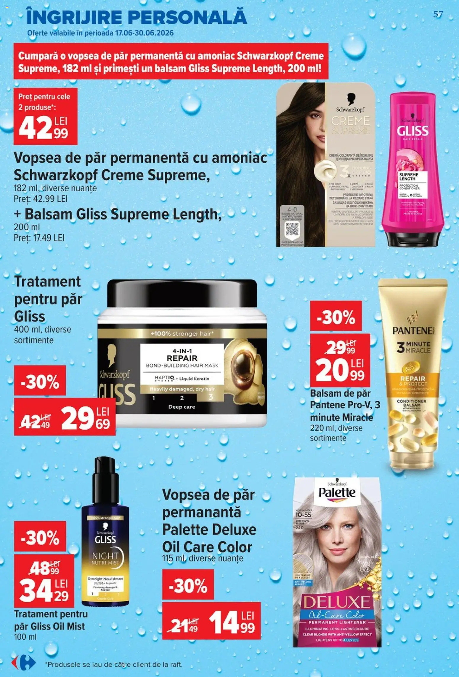 Catalog Carrefour 24 - 29 Iunie 2026 | Pagina 57 | Produse: Vopsea, Balsam, Cremă, Vopsea de păr