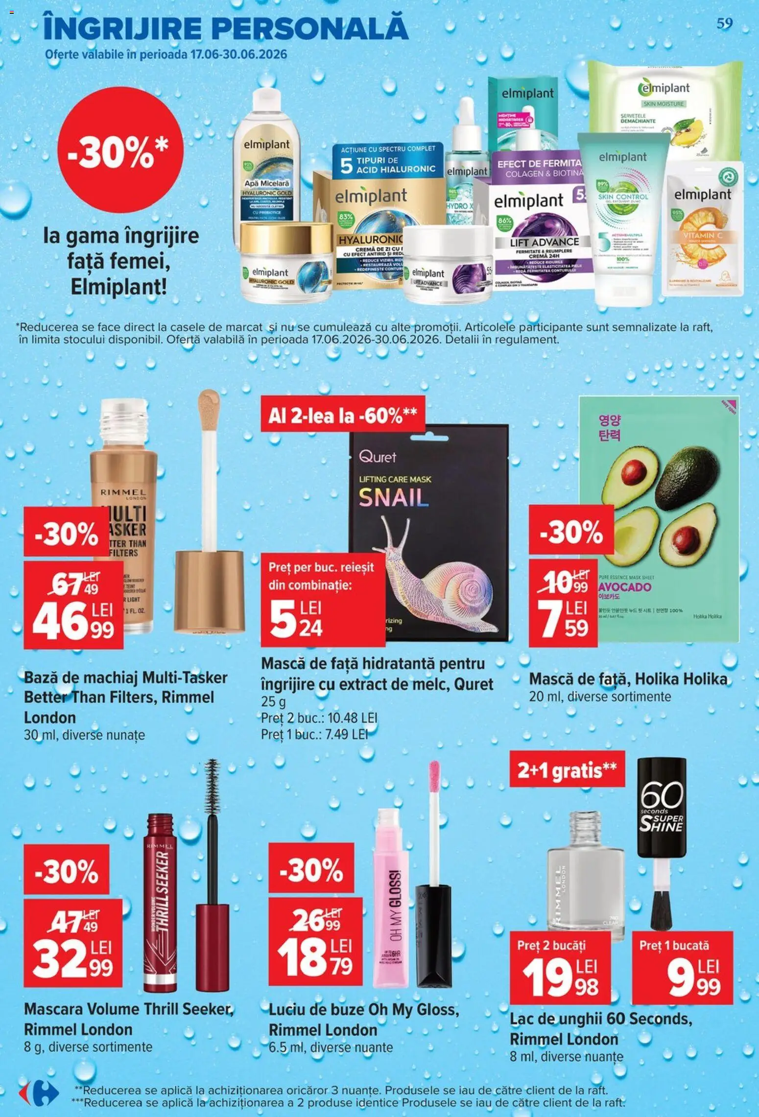 Catalog Carrefour 24 - 29 Iunie 2026 | Pagina 59 | Produse: Bază de machiaj, Cremă de zi, Machiaj, Avocado