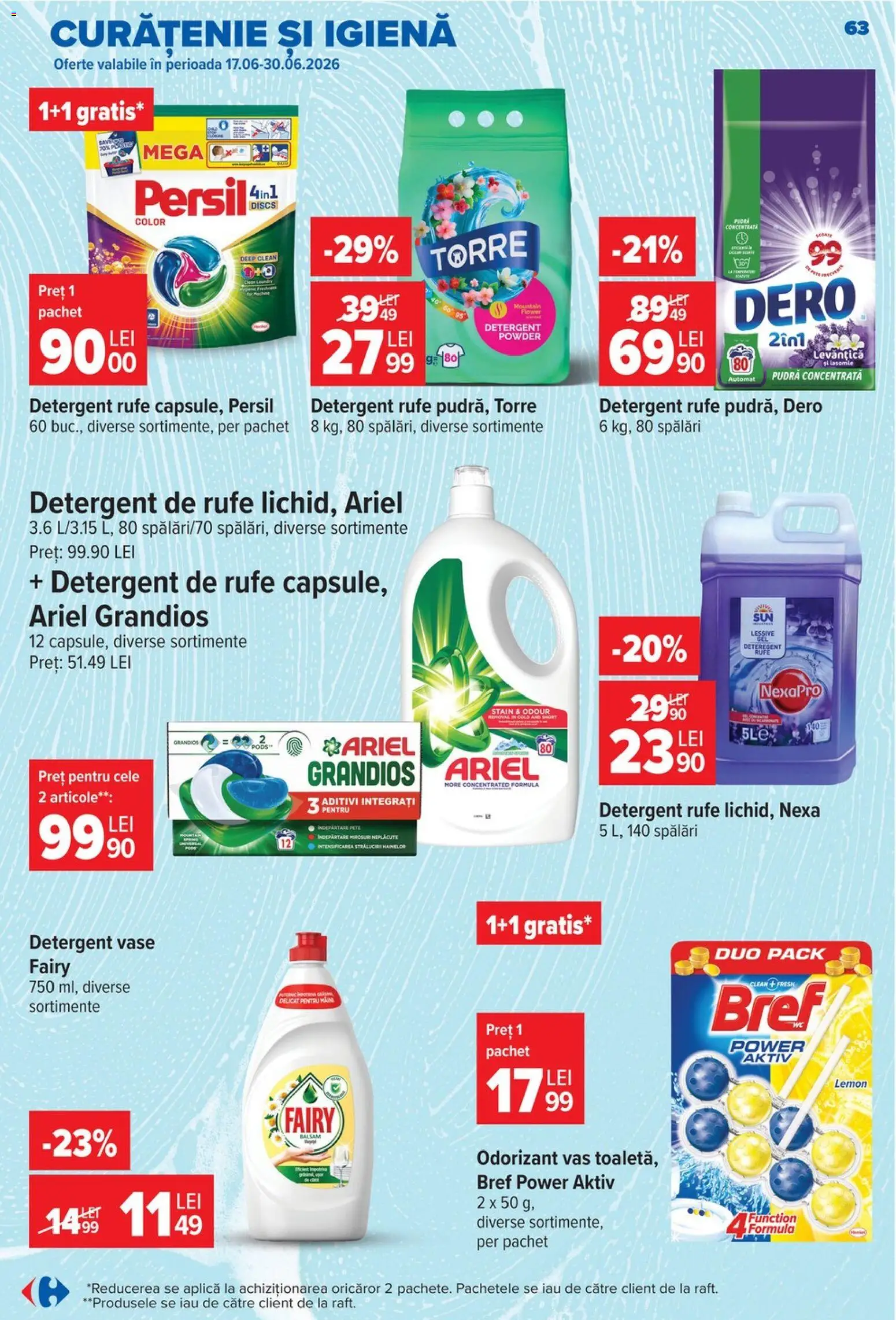 Catalog Carrefour 24 - 29 Iunie 2026 | Pagina 63 | Produse: Pomelo, Pudră, Balsam, Detergent