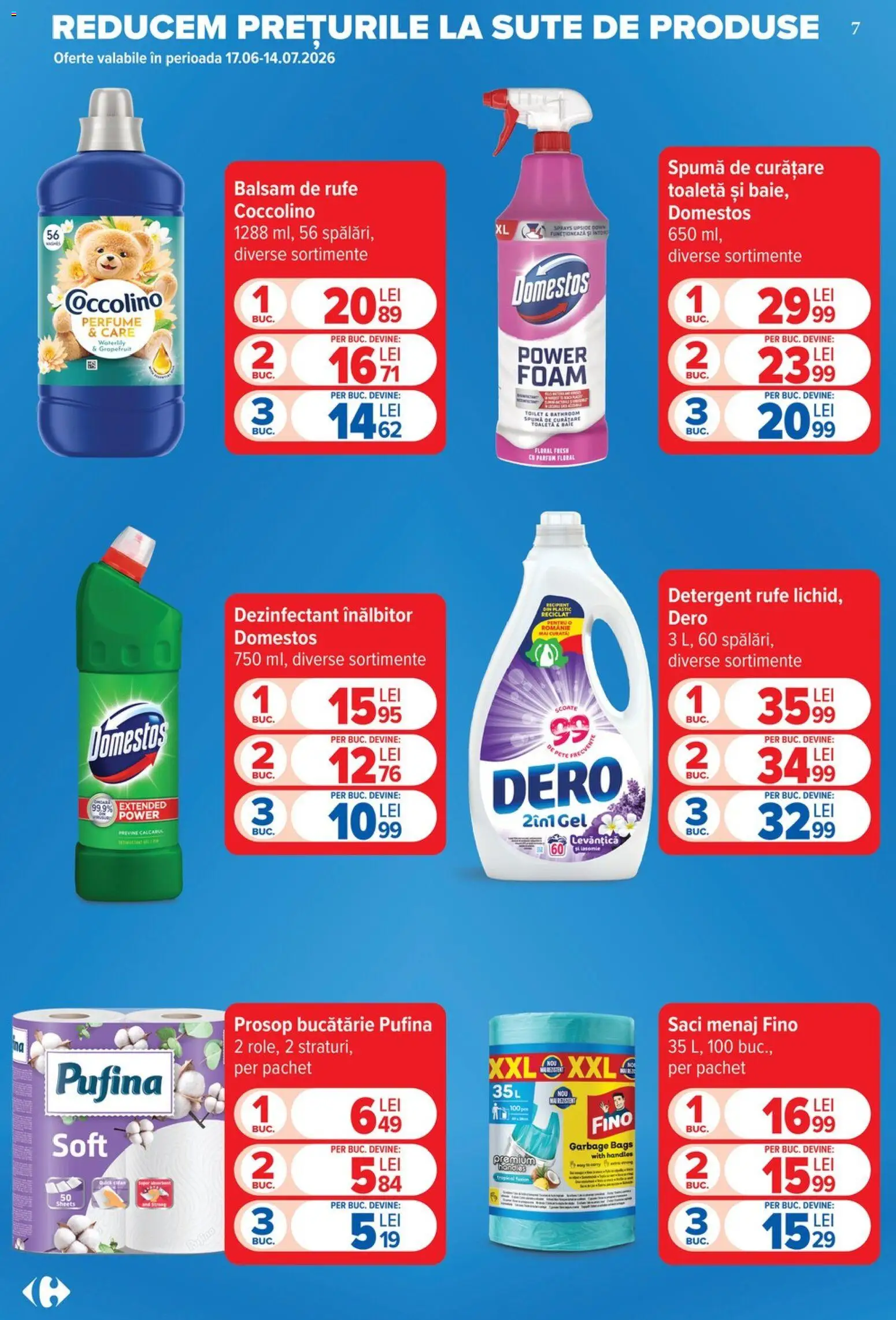 Catalog Carrefour 24 - 29 Iunie 2026 | Pagina 7 | Produse: Bucătărie, Toaletă, Balsam, Balsam de rufe