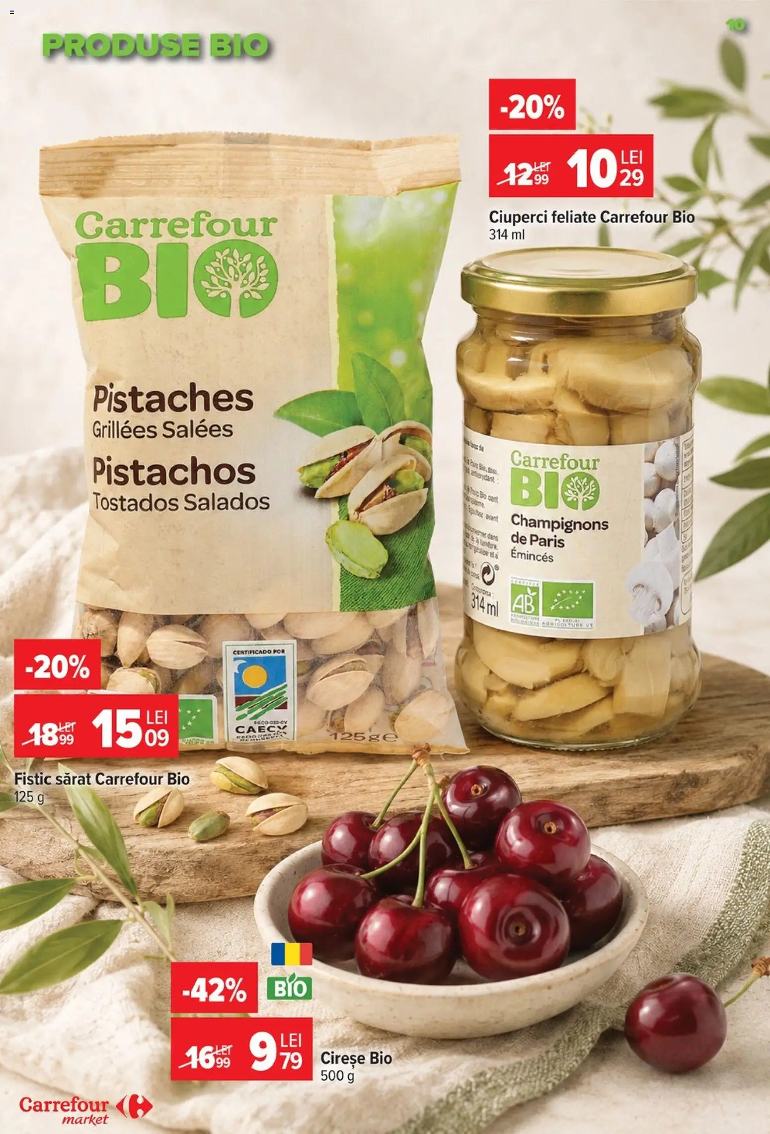 Catalog Carrefour 24 - 29 Iunie 2026 | Pagina 10 | Produse: Şerit ödül, Ciuperci, Fistic, Cireșe