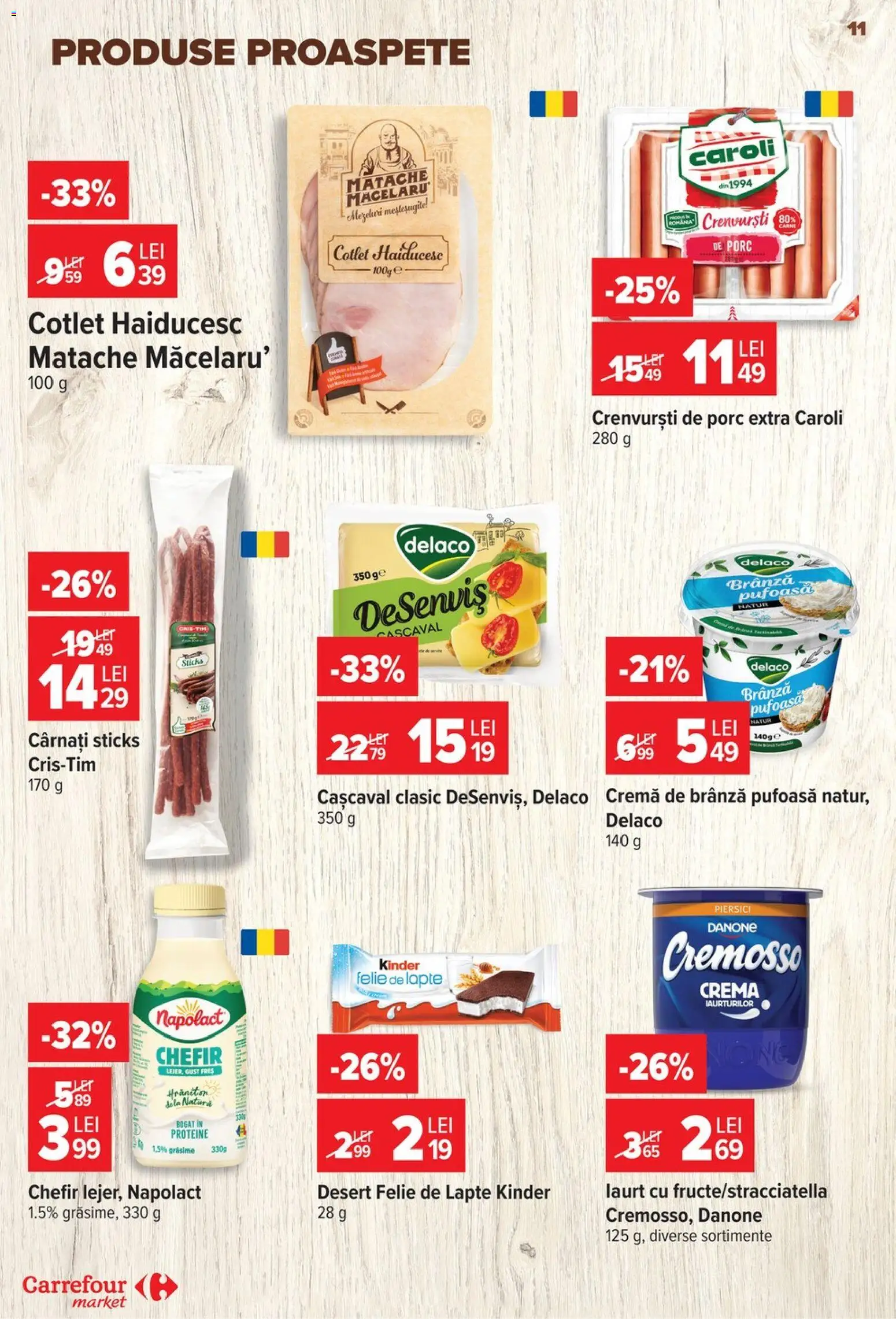 Catalog Carrefour 24 - 29 Iunie 2026 | Pagina 11 | Produse: Light Kedi Konservesi, Lait de coco, Lapte, Cremă de brânză