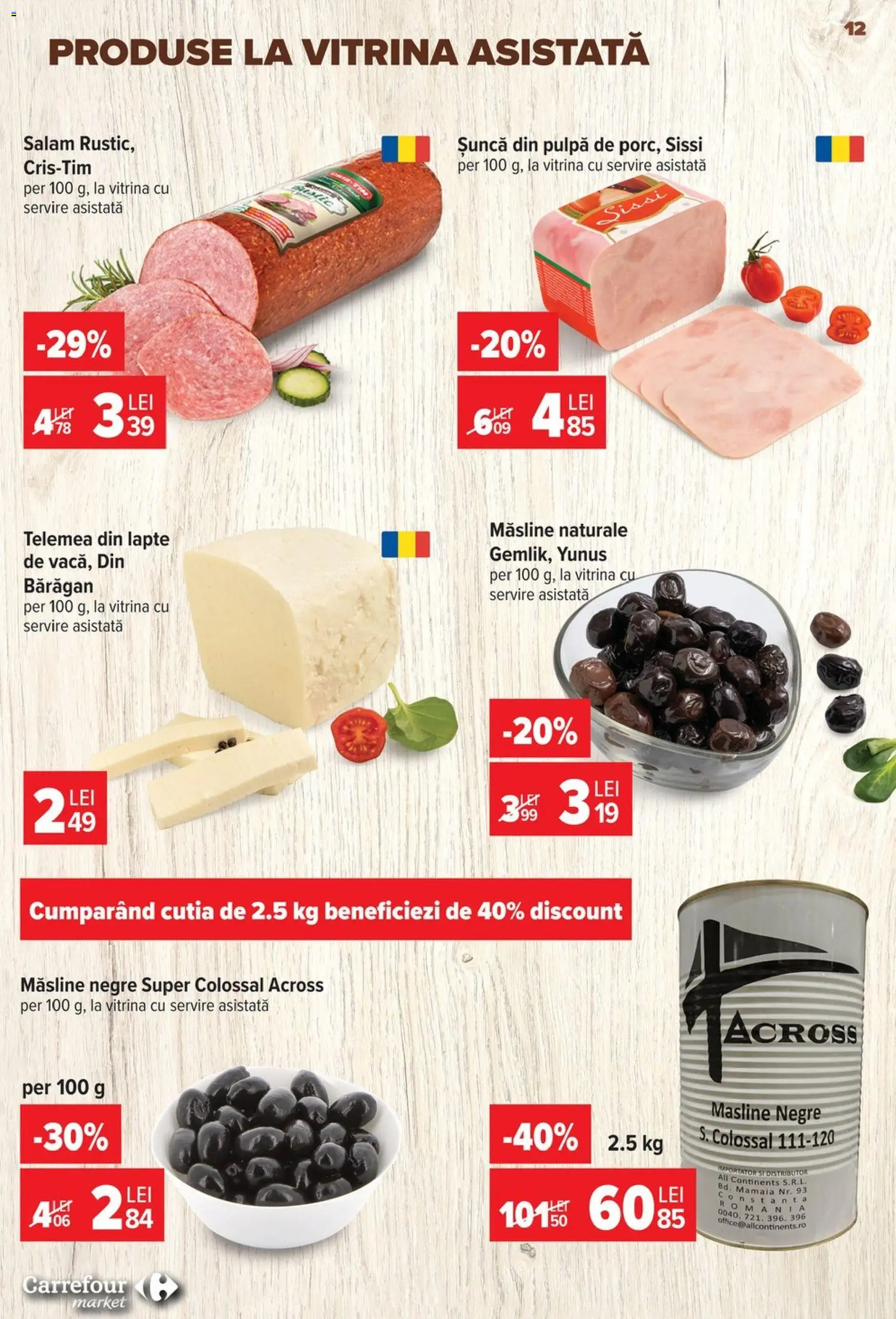 Catalog Carrefour 24 - 29 Iunie 2026 | Pagina 12 | Produse: Vitrină, Măsline, Salam, Șuncă