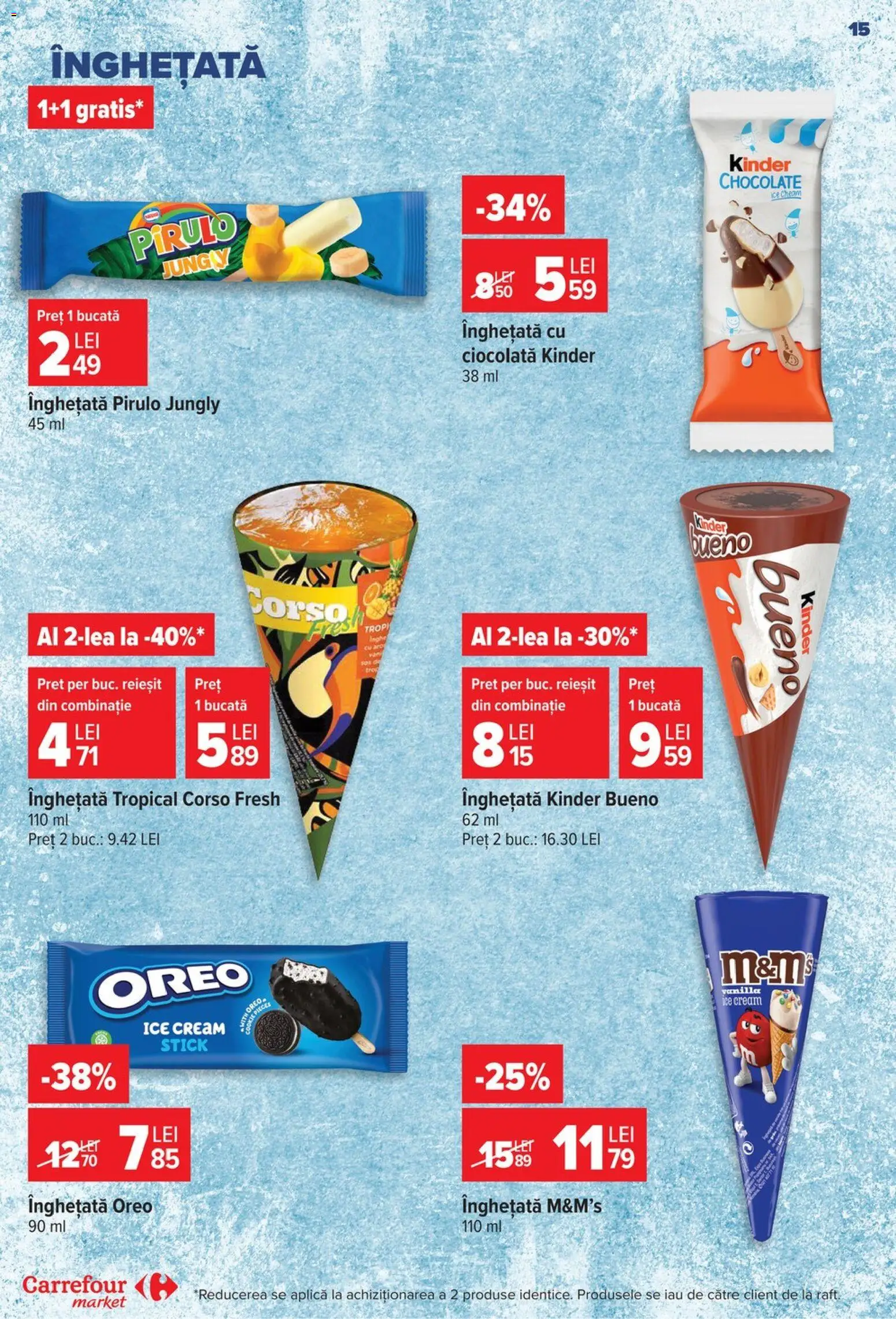 Catalog Carrefour 24 - 29 Iunie 2026 | Pagina 15 | Produse: Ciocolată, Înghețată
