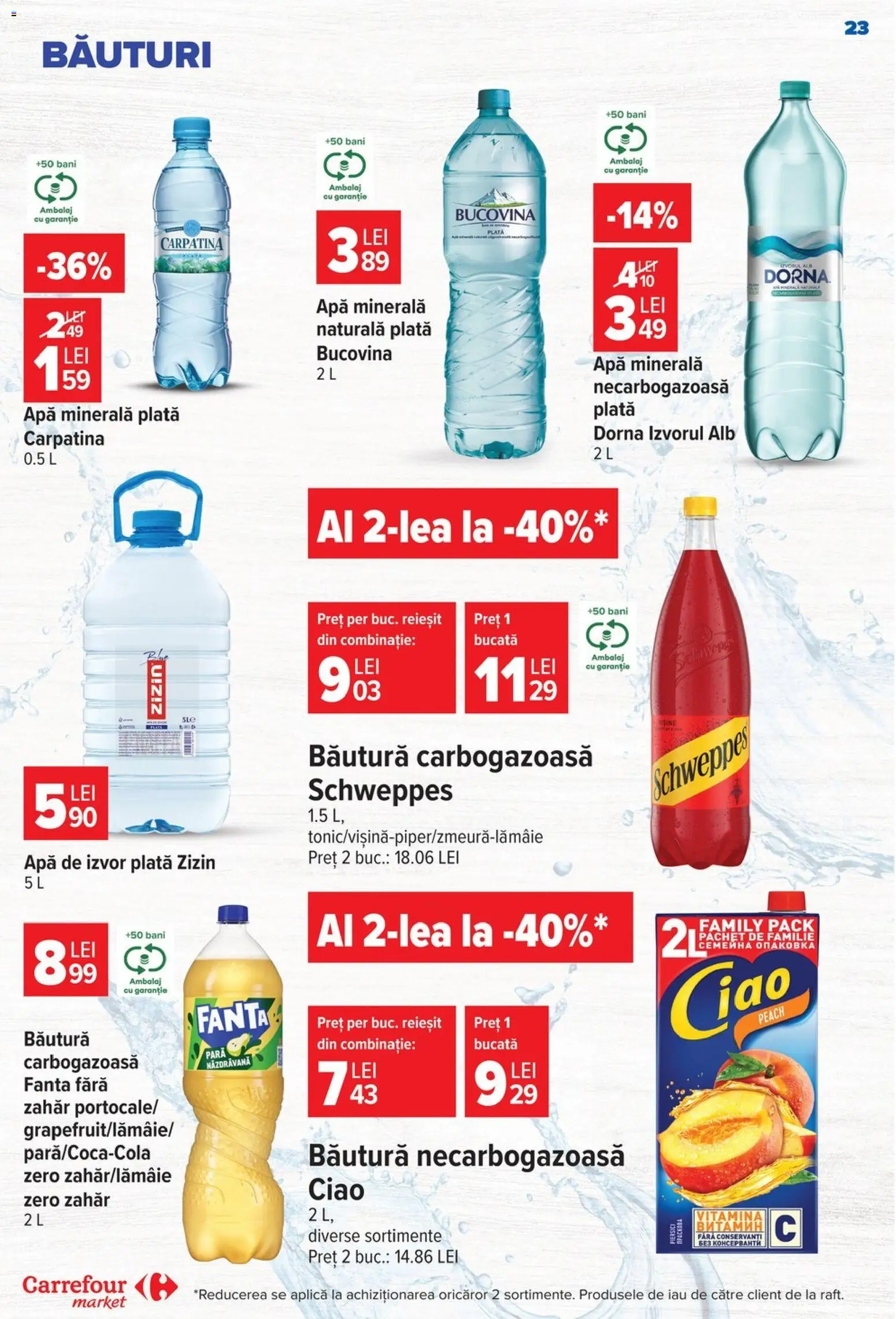Catalog Carrefour 24 - 29 Iunie 2026 | Pagina 23 | Produse: Pară, Yazı tahtası kalemi, Apă, Zahăr