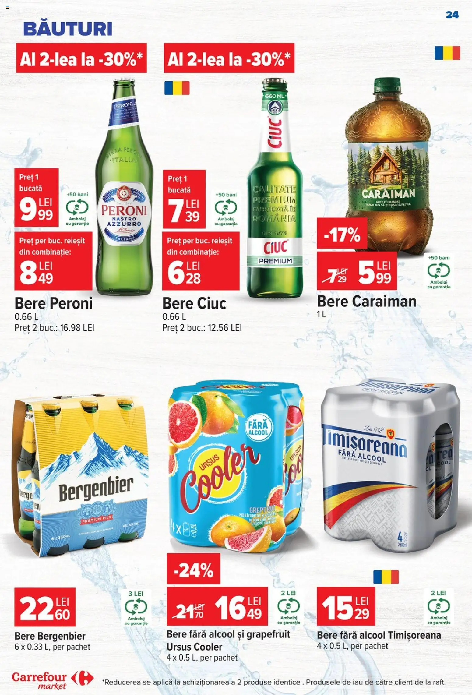 Catalog Carrefour 24 - 29 Iunie 2026 | Pagina 24 | Produse: Suc, Bere, Plastik Kulübe, Grepfrut