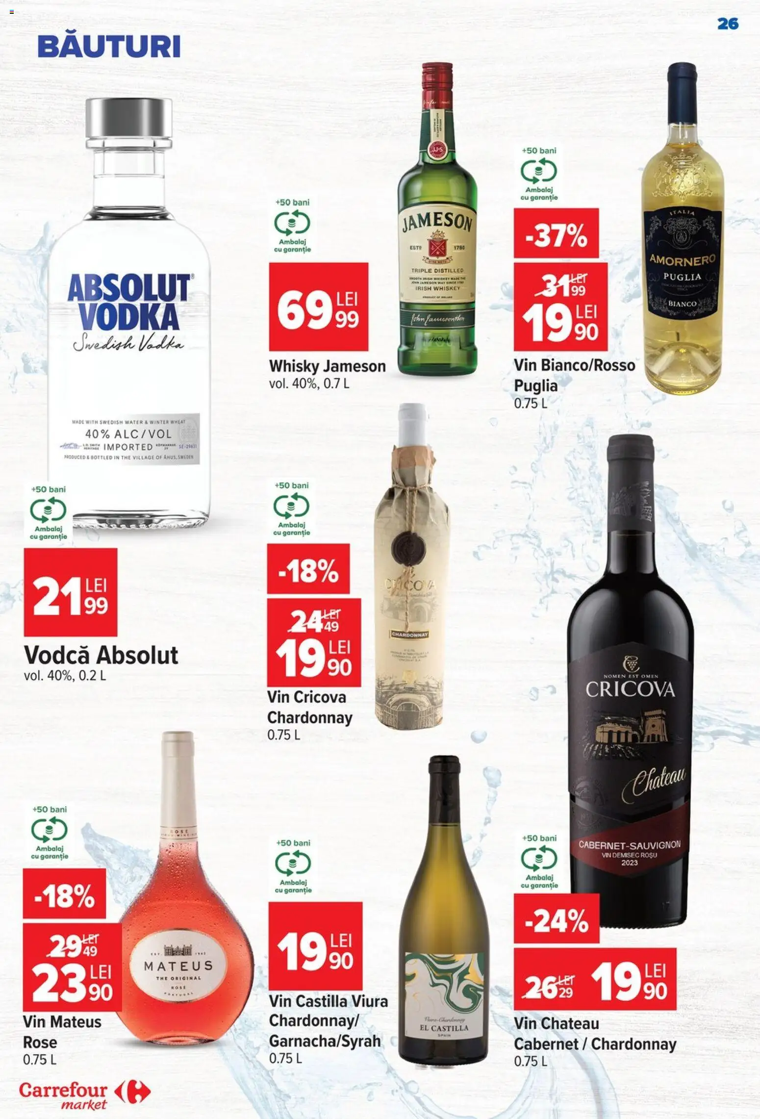 Catalog Carrefour 24 - 29 Iunie 2026 | Pagina 26 | Produse: Su ısıtıcı, Vin, Vodka, Whiskey