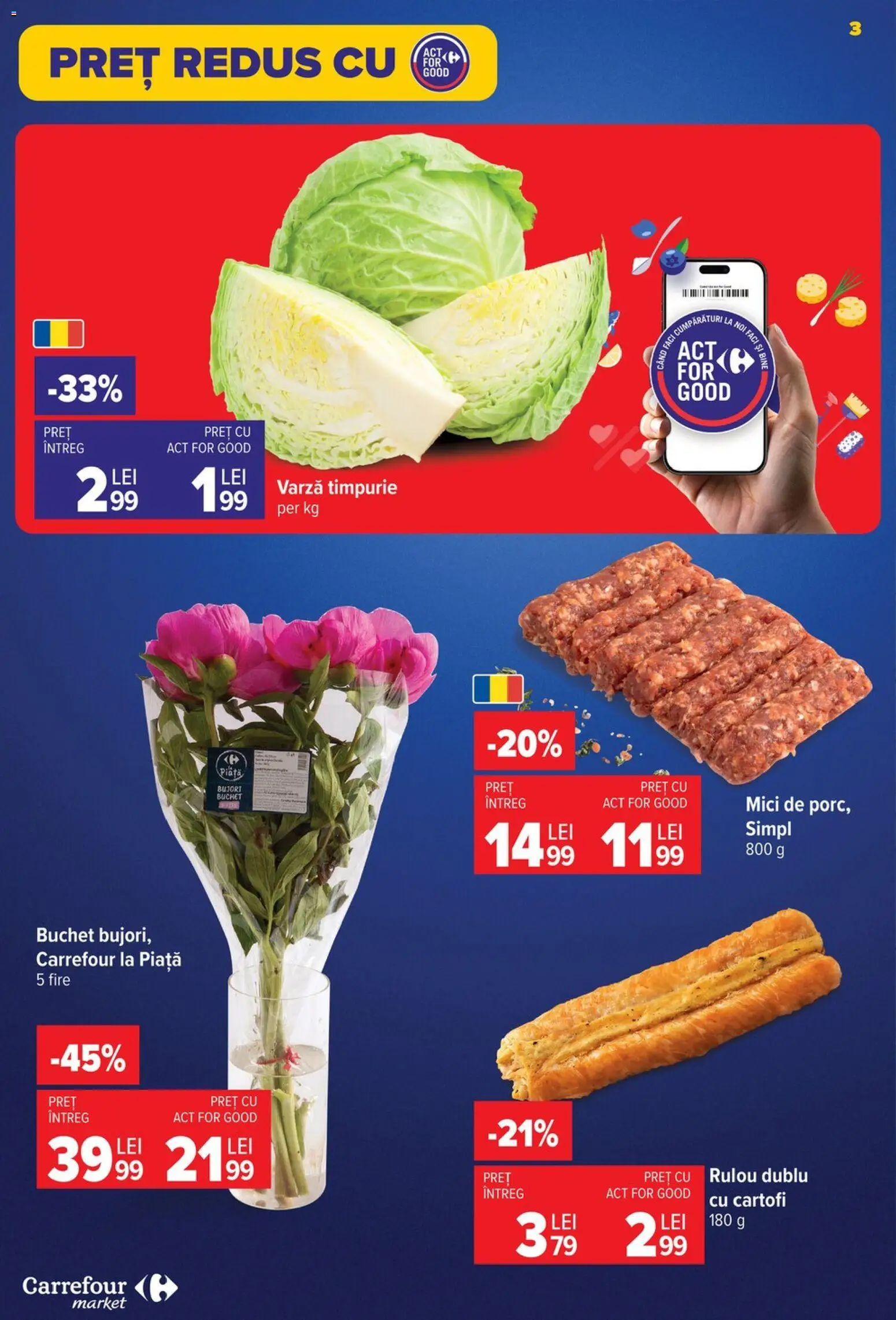 Catalog Carrefour 24 - 29 Iunie 2026 | Pagina 3 | Produse: Varză, Mici, Cartofi