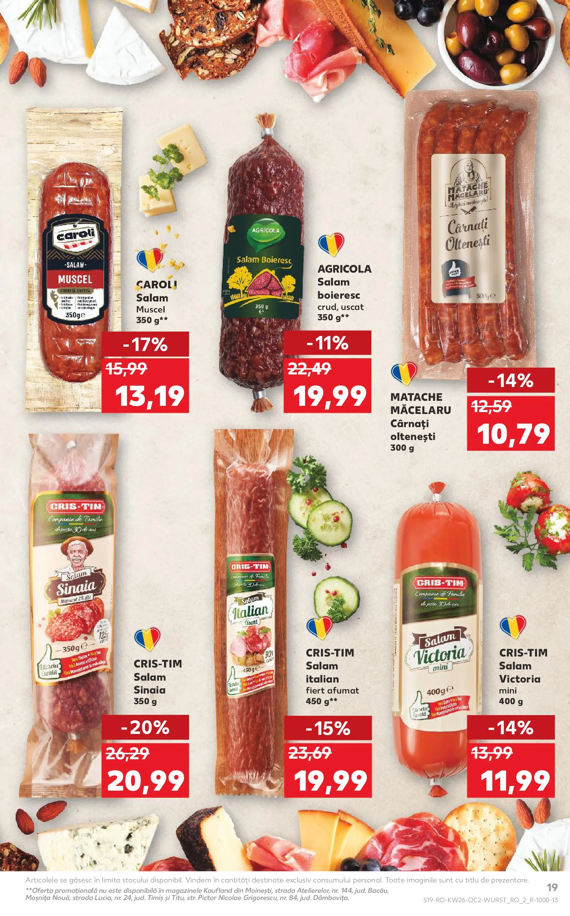 Catalog Kaufland 24 - 29 Iunie 2026 | Pagina 19 | Produse: Salam, Pește, Cârnați