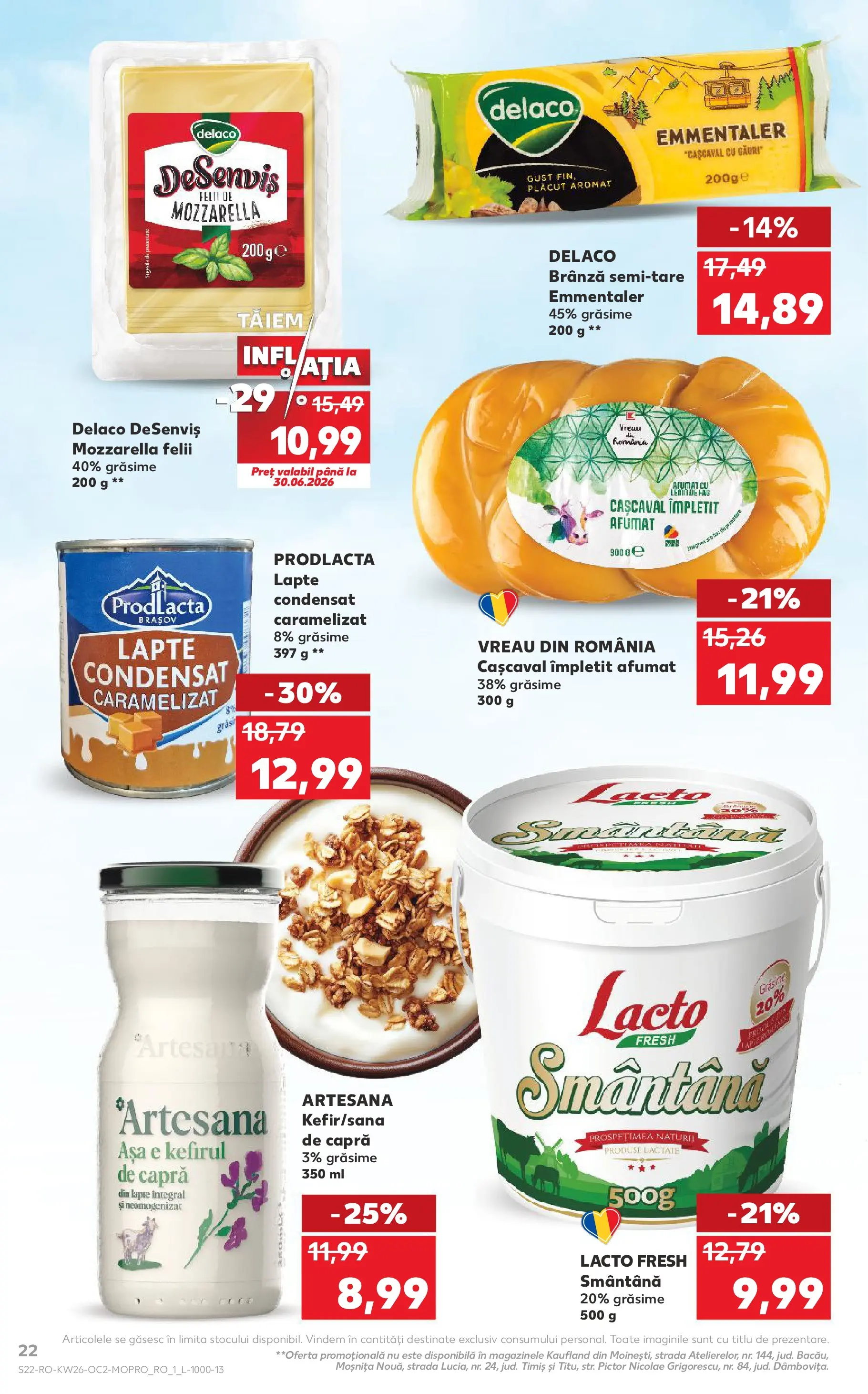 Catalog Kaufland 24 - 29 Iunie 2026 | Pagina 22 | Produse: Light Kedi Konservesi, Cașcaval, Brânză, Kefir