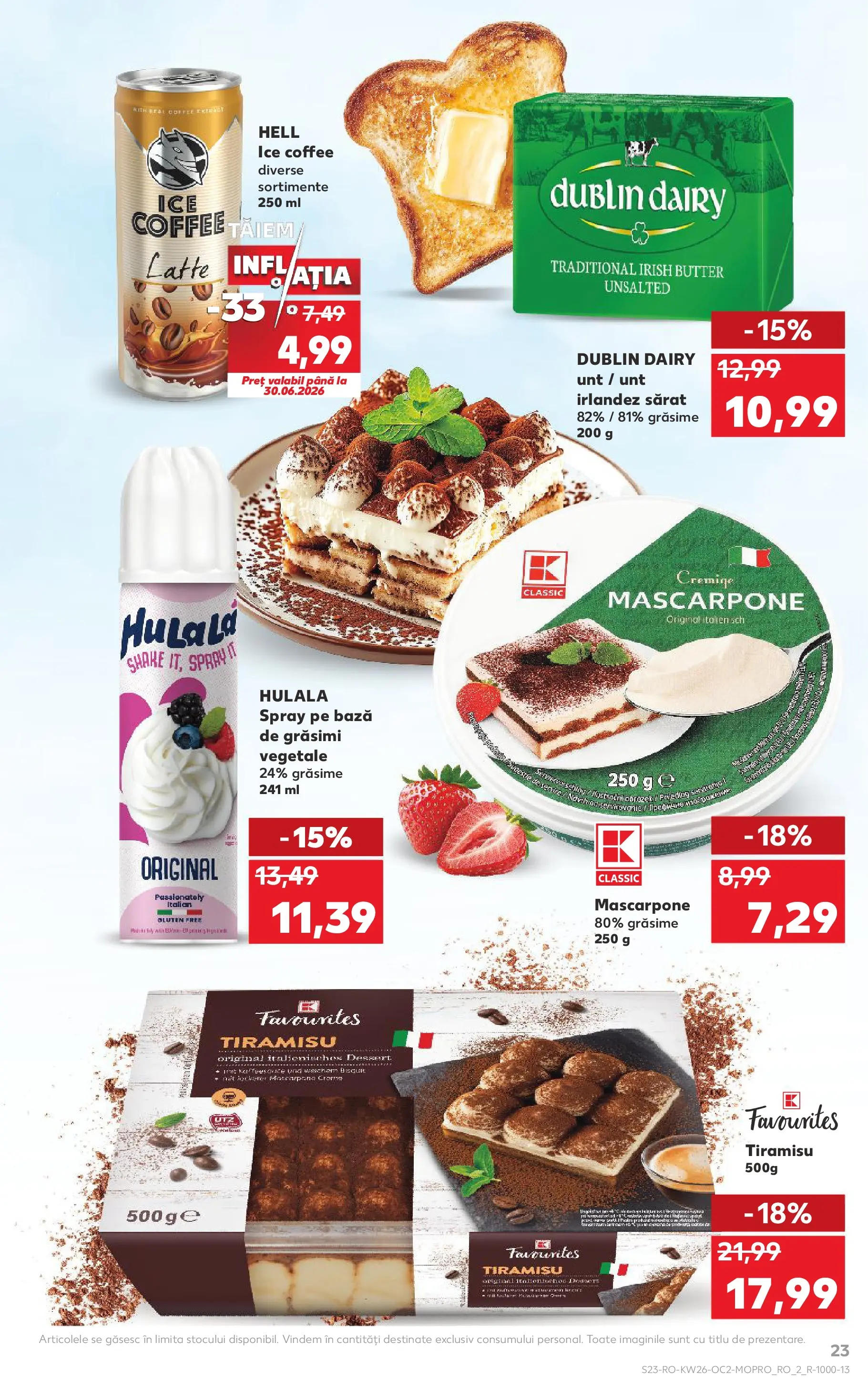 Catalog Kaufland 24 - 29 Iunie 2026 | Pagina 23 | Produse: Unt, Tiramisu, Mascarpone, Shake
