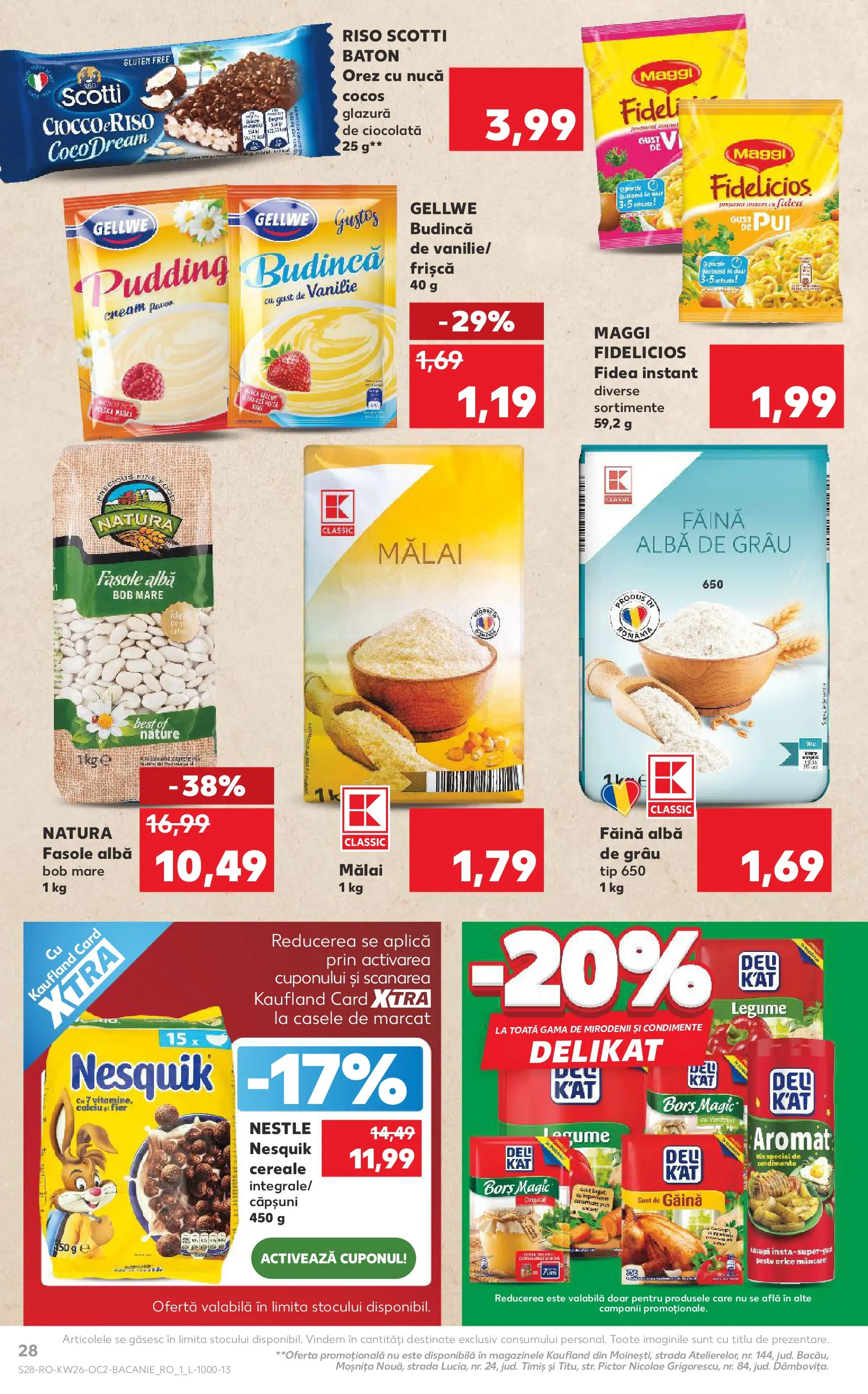 Catalog Kaufland 24 - 29 Iunie 2026 | Pagina 28 | Produse: Ciocolată, Mălai, Condimente, Legume