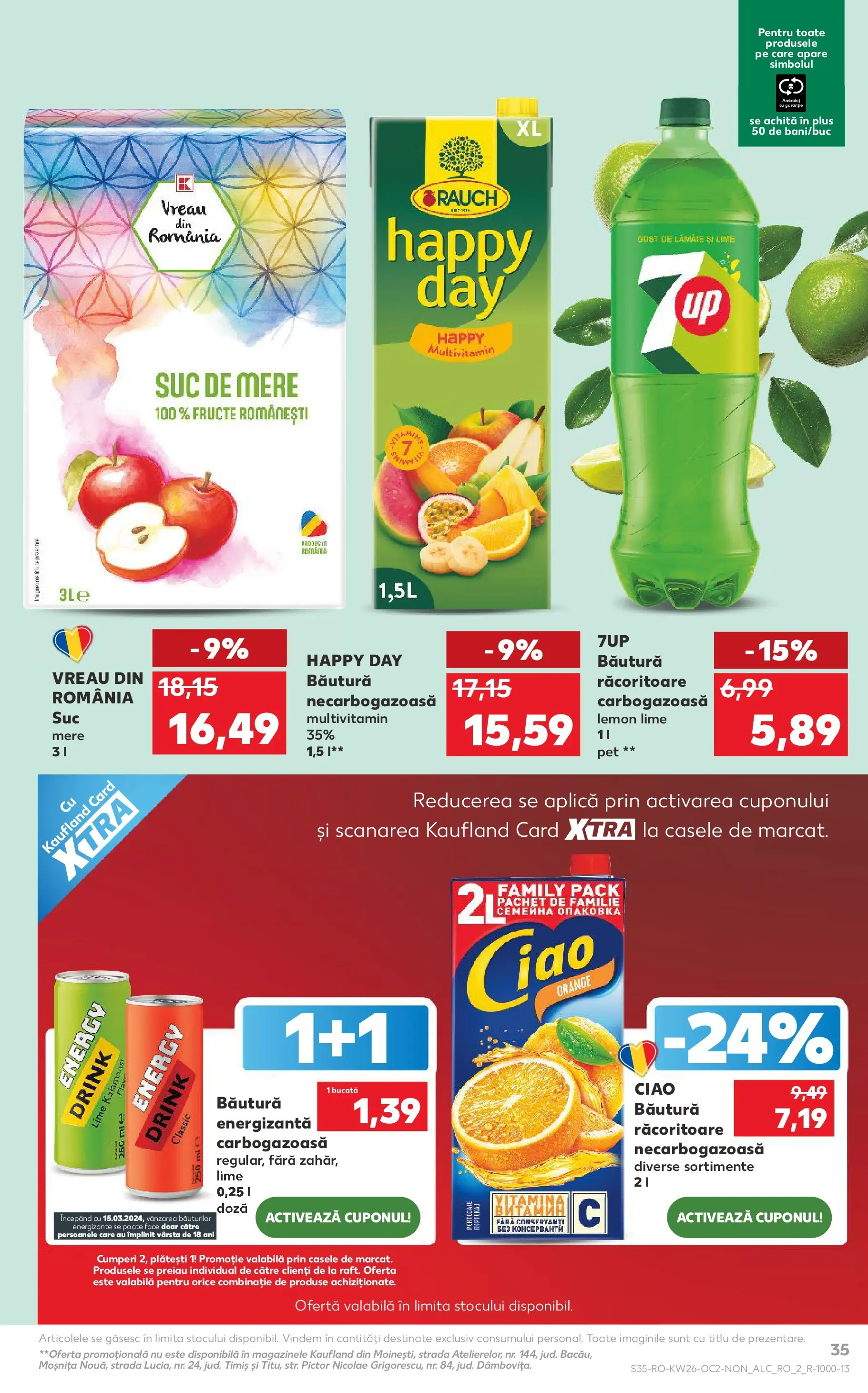 Catalog Kaufland 24 - 29 Iunie 2026 | Pagina 35 | Produse: Apple, Suc, Băutură energizantă, Fructe