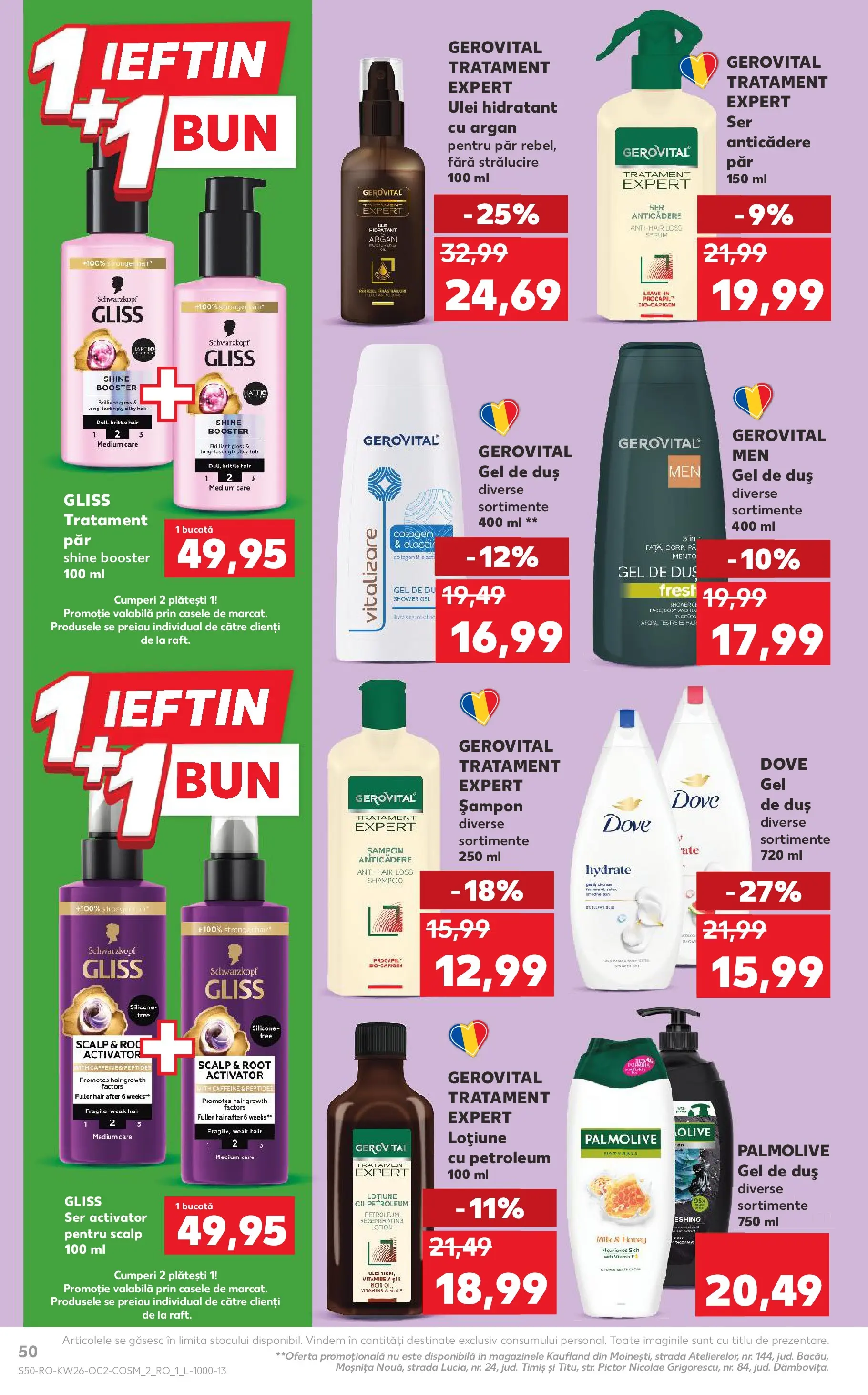Catalog Kaufland 24 - 29 Iunie 2026 | Pagina 50 | Produse: Serum, Duș, Ulei, Gel de duș