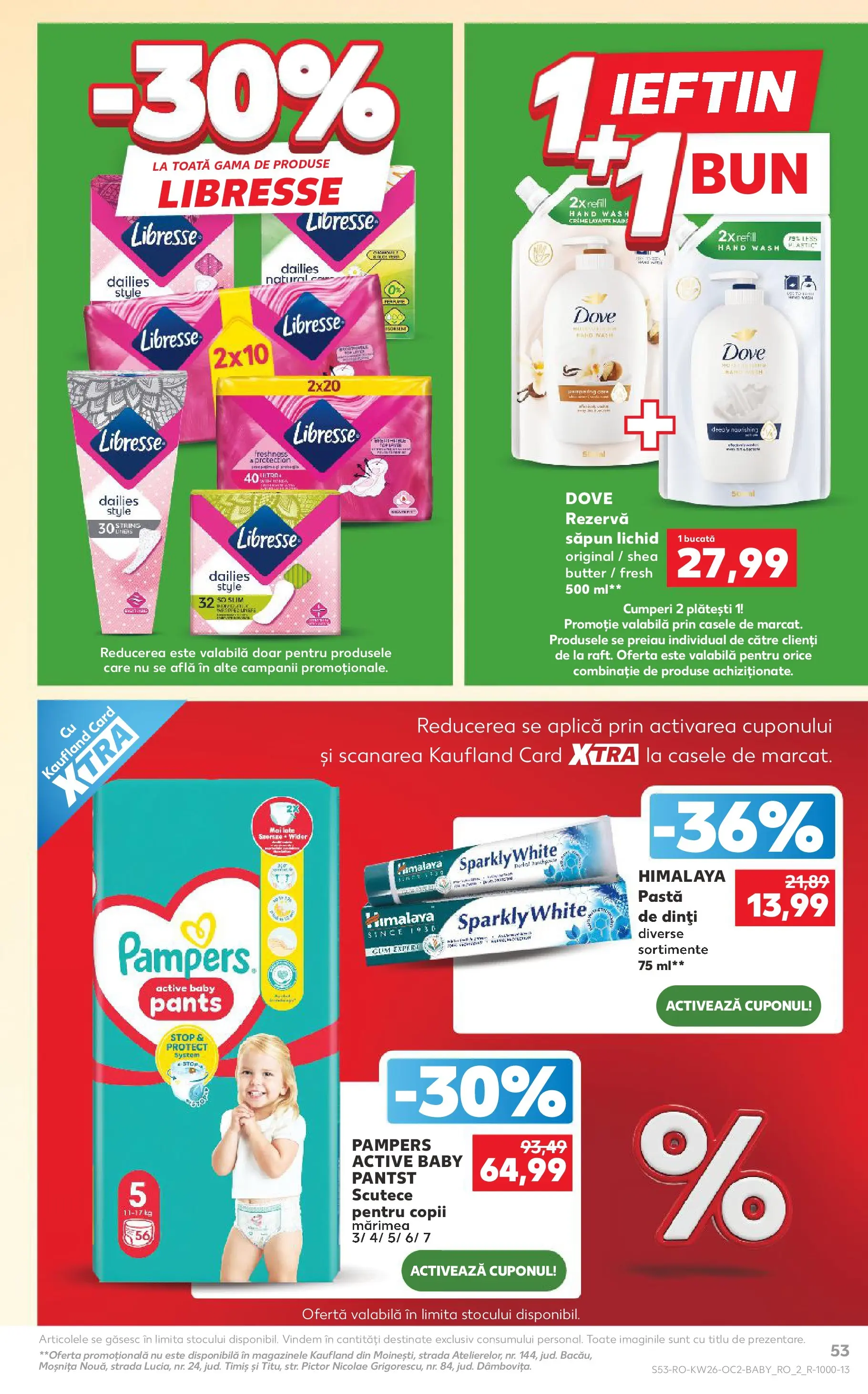 Catalog Kaufland 24 - 29 Iunie 2026 | Pagina 53 | Produse: Săpun, Săpun lichid, Rezervă săpun, Scutece
