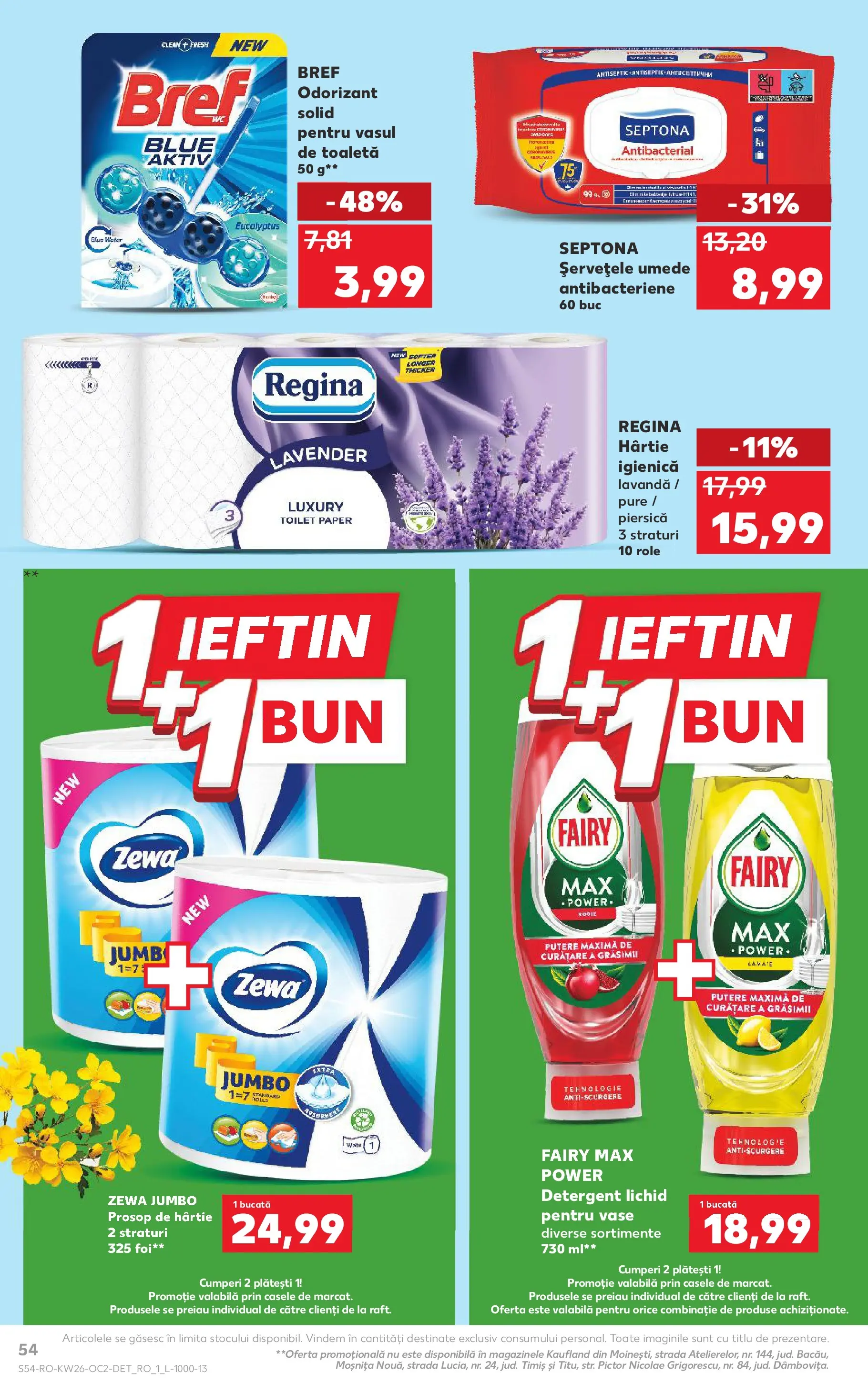 Catalog Kaufland 24 - 29 Iunie 2026 | Pagina 54 | Produse: Piersică, Pomelo, Toaletă, Șervețele umede
